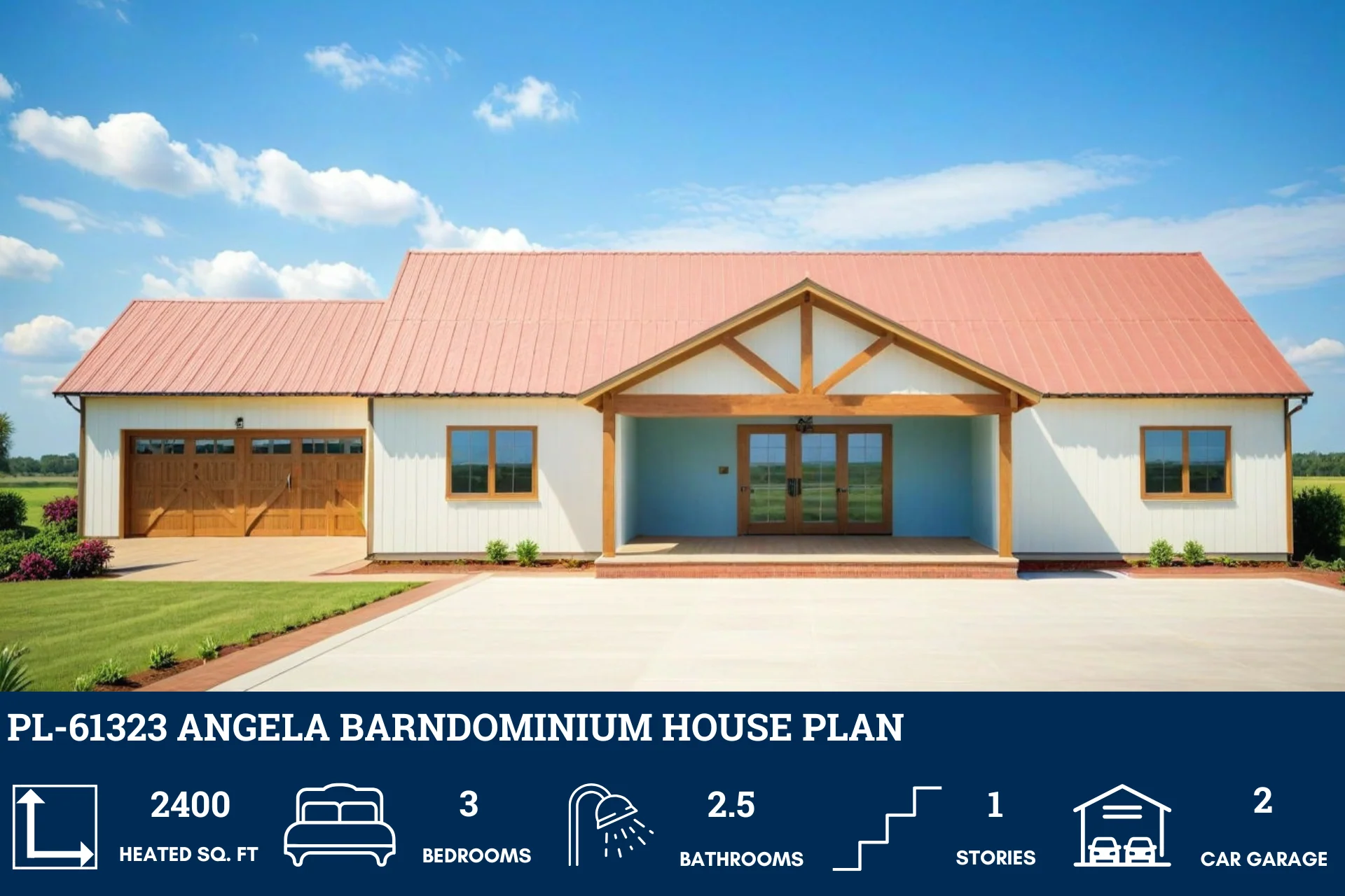 PL-61323 Angela Barndominium House Plan - Image 5