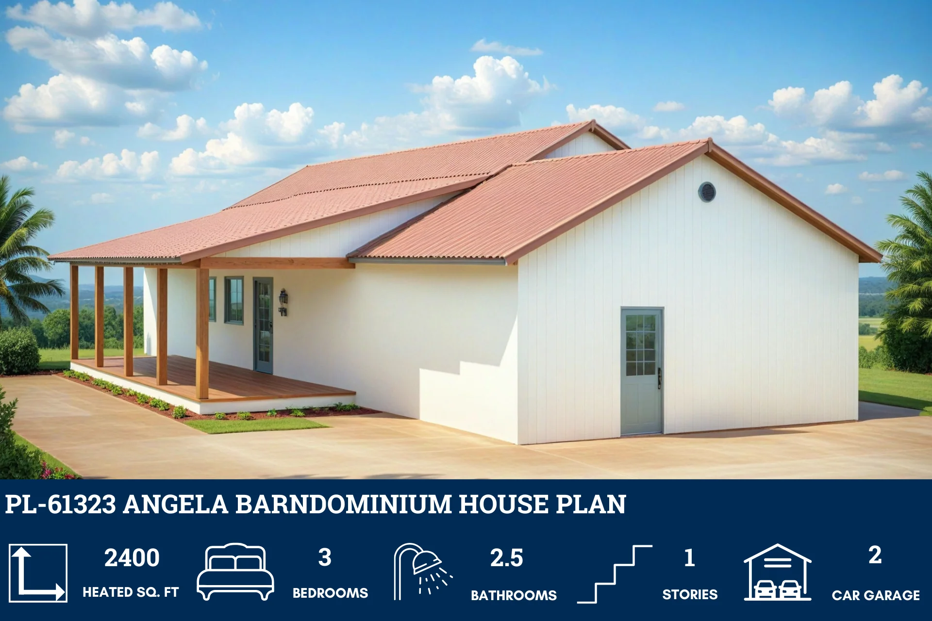 PL-61323 Angela Barndominium House Plan - Image 7