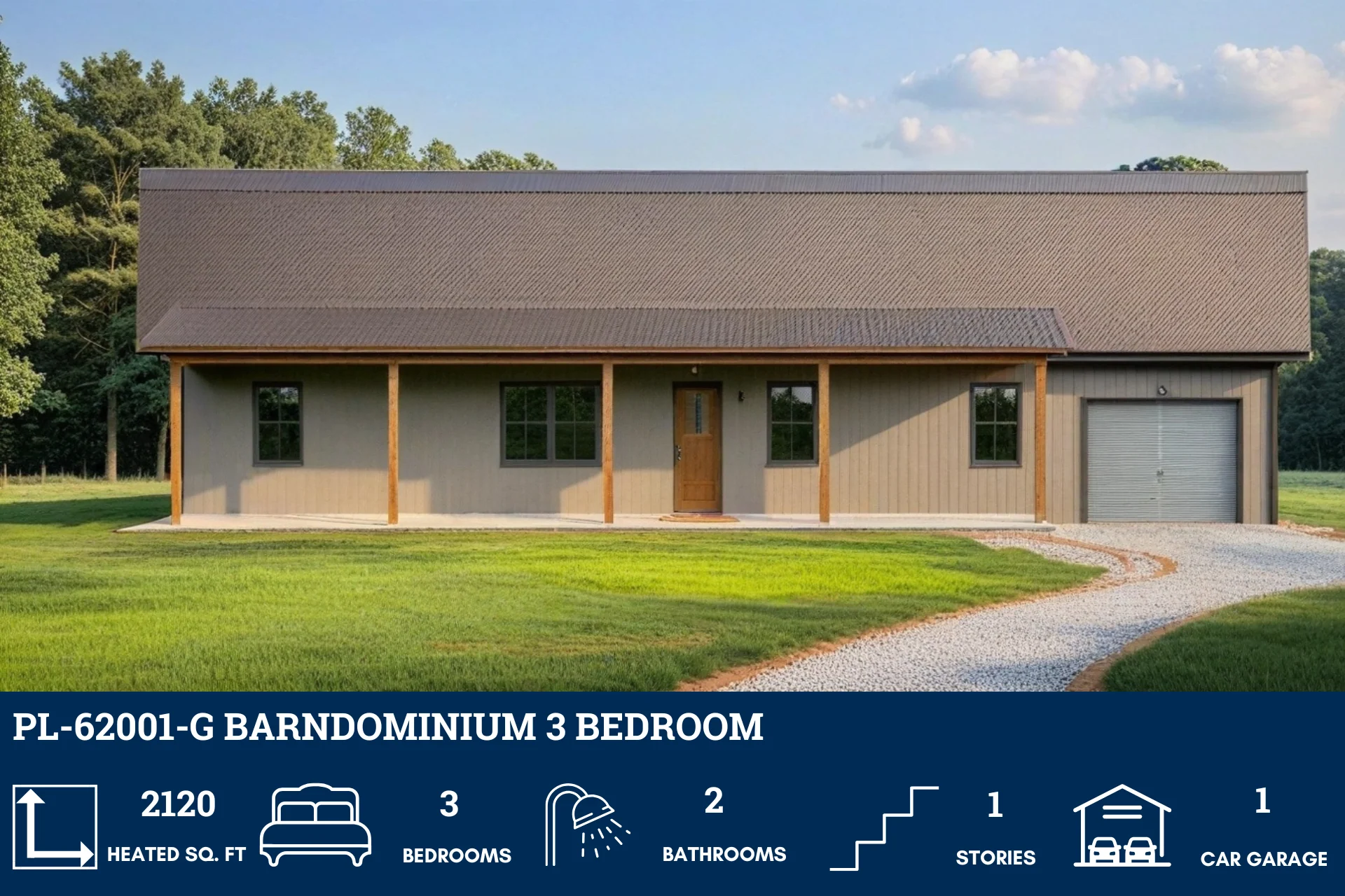 PL-62001-G Barndominium House Plan - Image 2