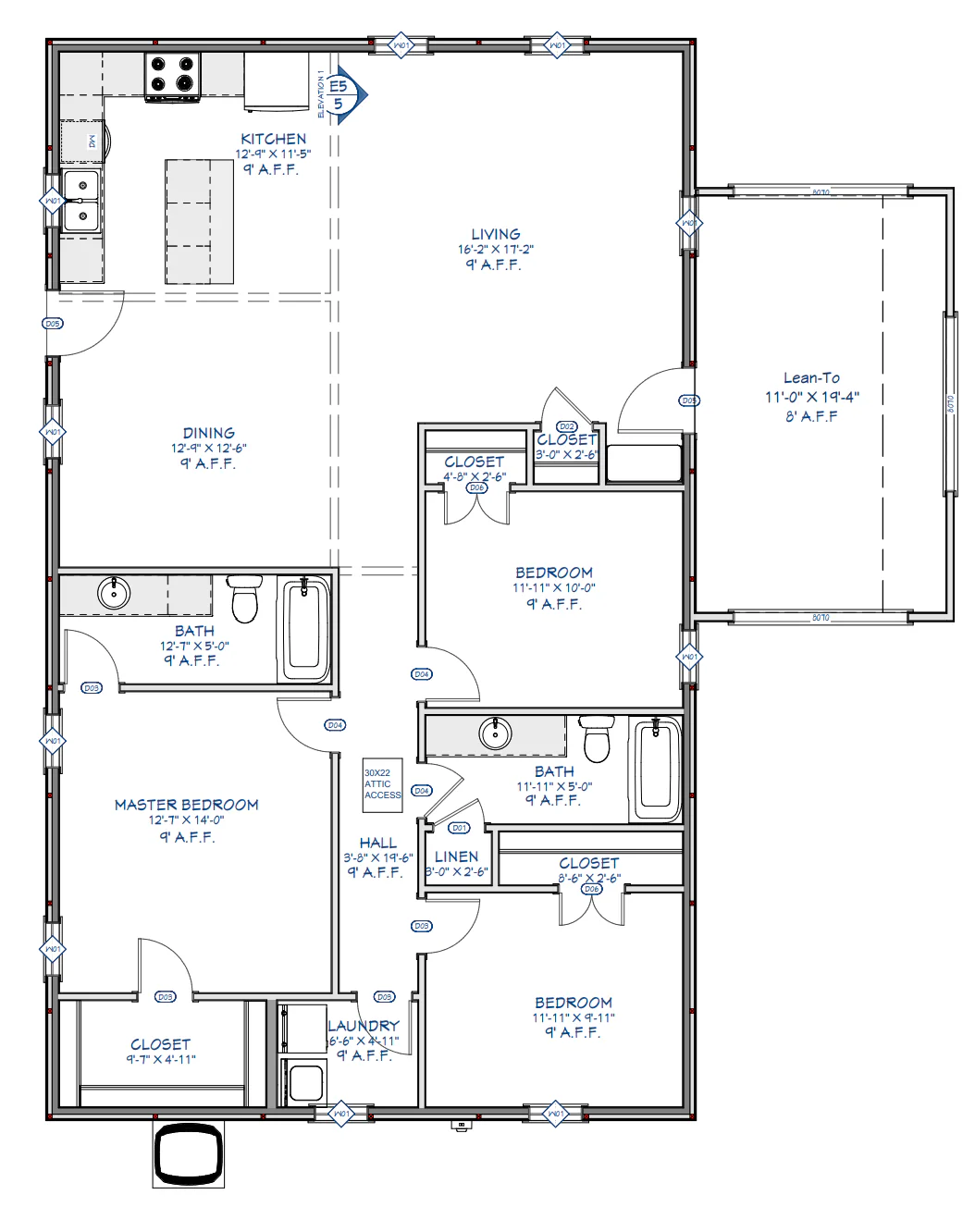PL-62003 Duke Barndominium House Plan - Image 5