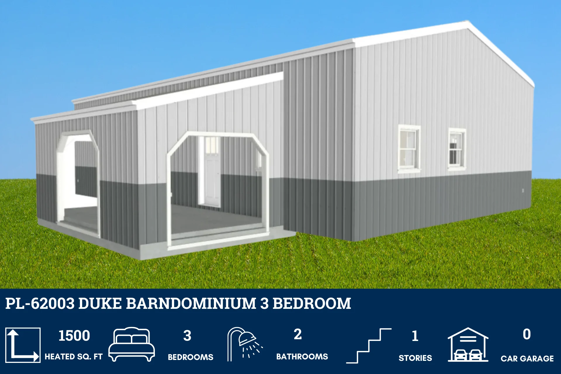 PL-62003 Duke Barndominium House Plan - Image 6