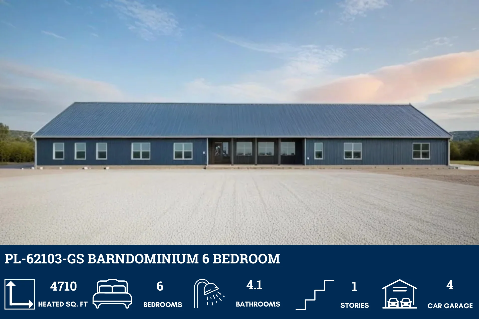 PL-62103-GS Barndominium House Plan - Image 2