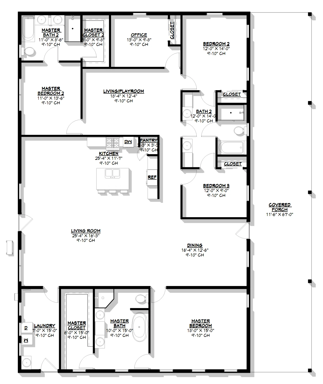 PL-62203 Underwood Barndominium House Plans - Image 7