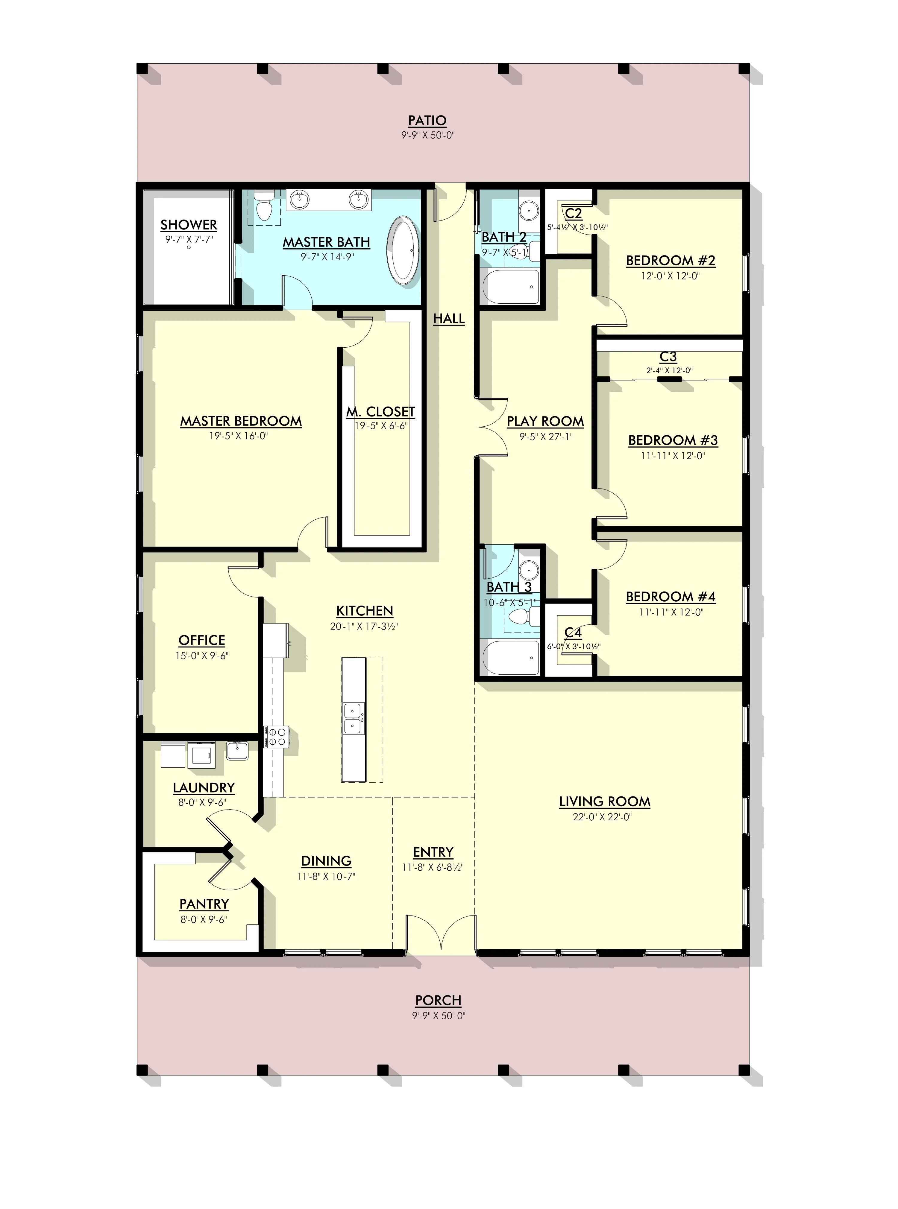 PL-62205 Whiting Barndominium House Plan - Image 7