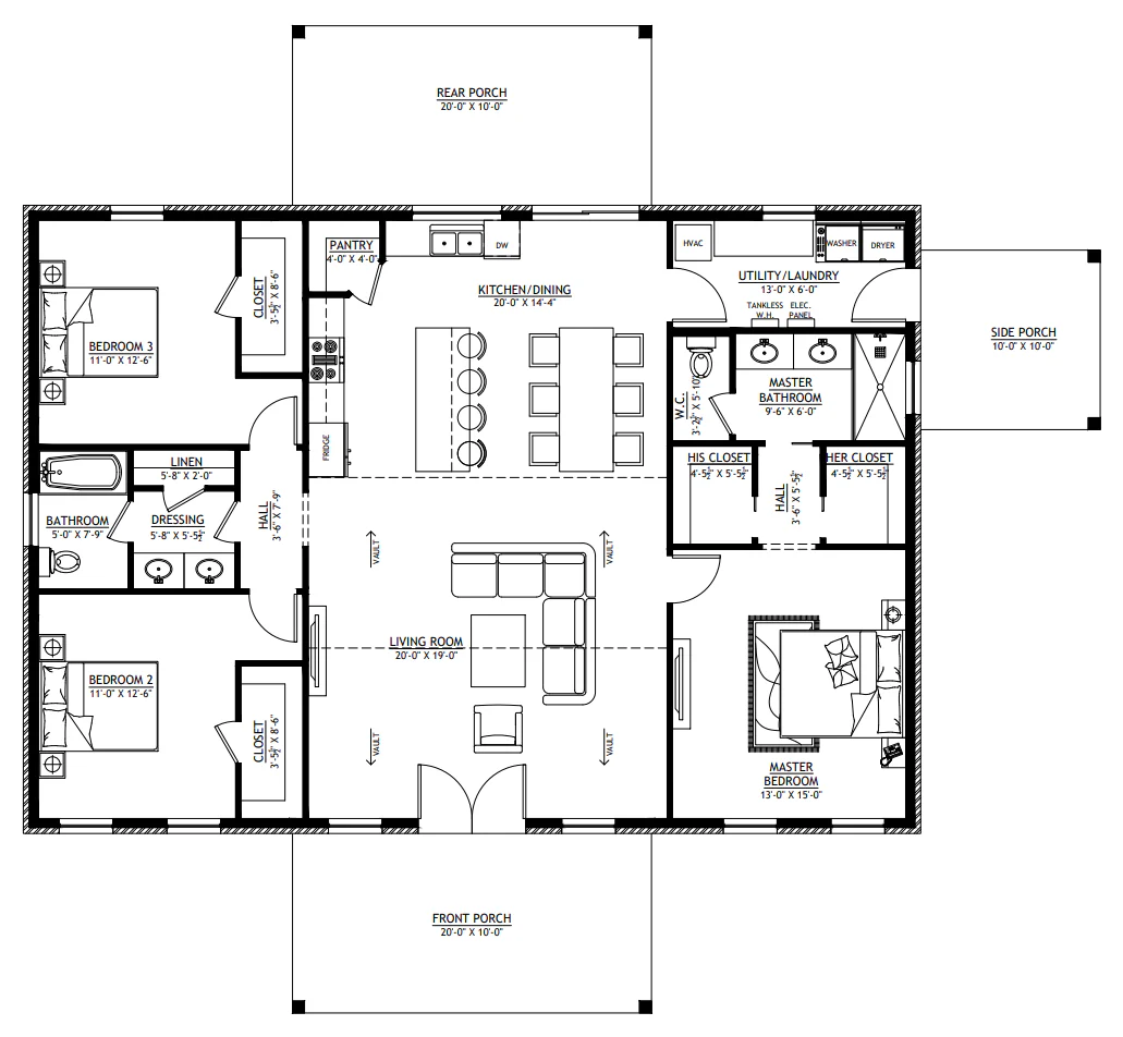 PL-62301-C Claire Barndominium House Plan - Image 10