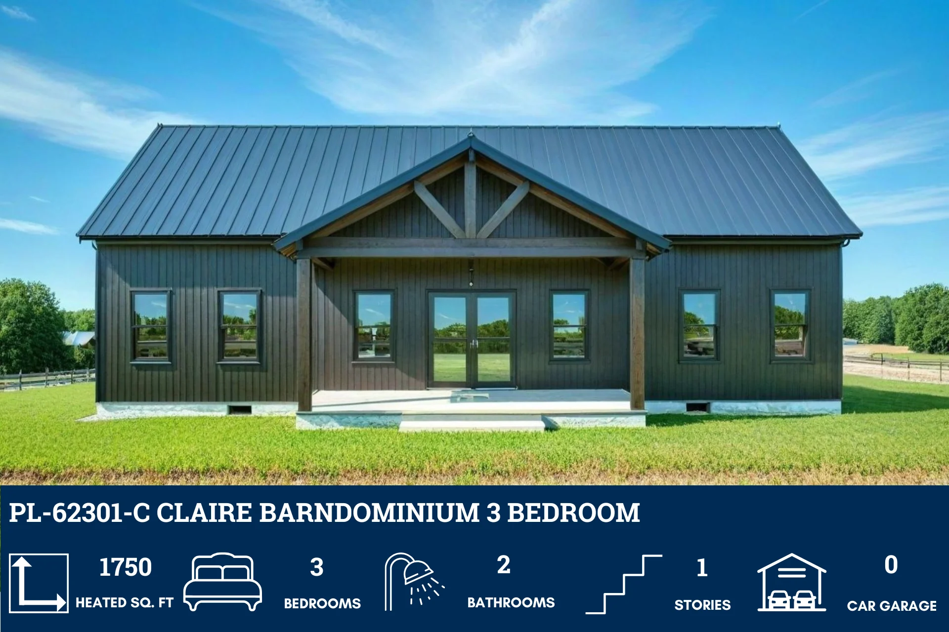 PL-62301-C Claire Barndominium House Plan - Image 4