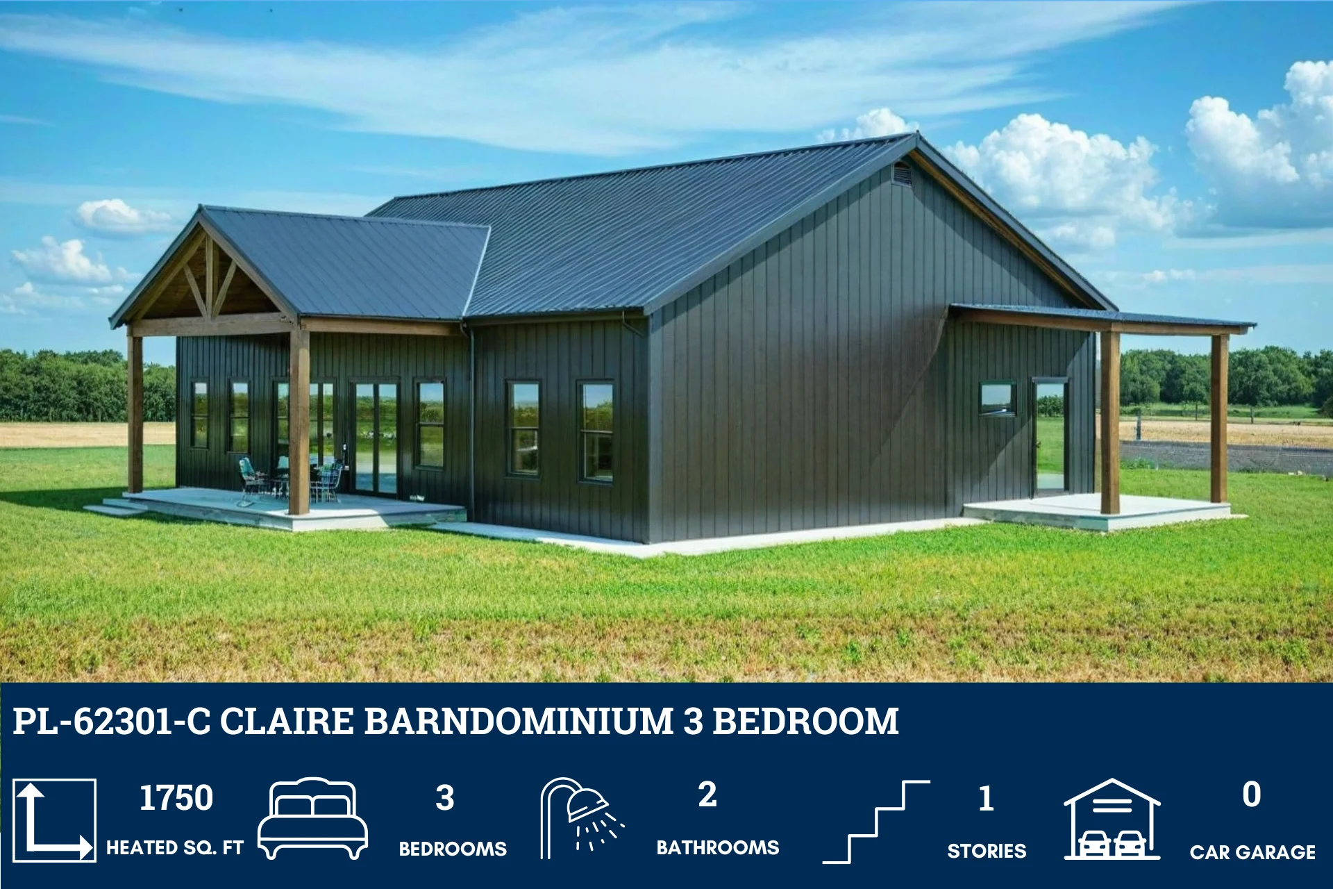 PL-62301-C Claire Barndominium House Plan - Image 5