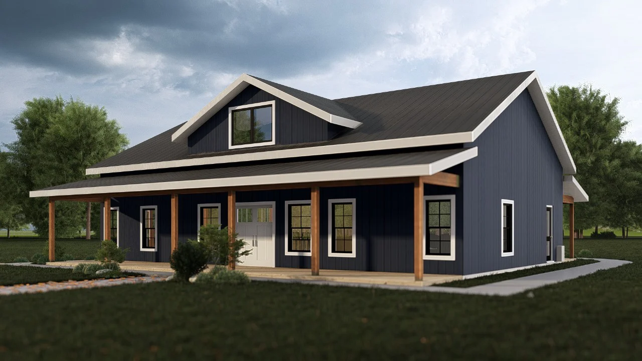 PL-62301 Luna Barndominium House Plan - Image 7