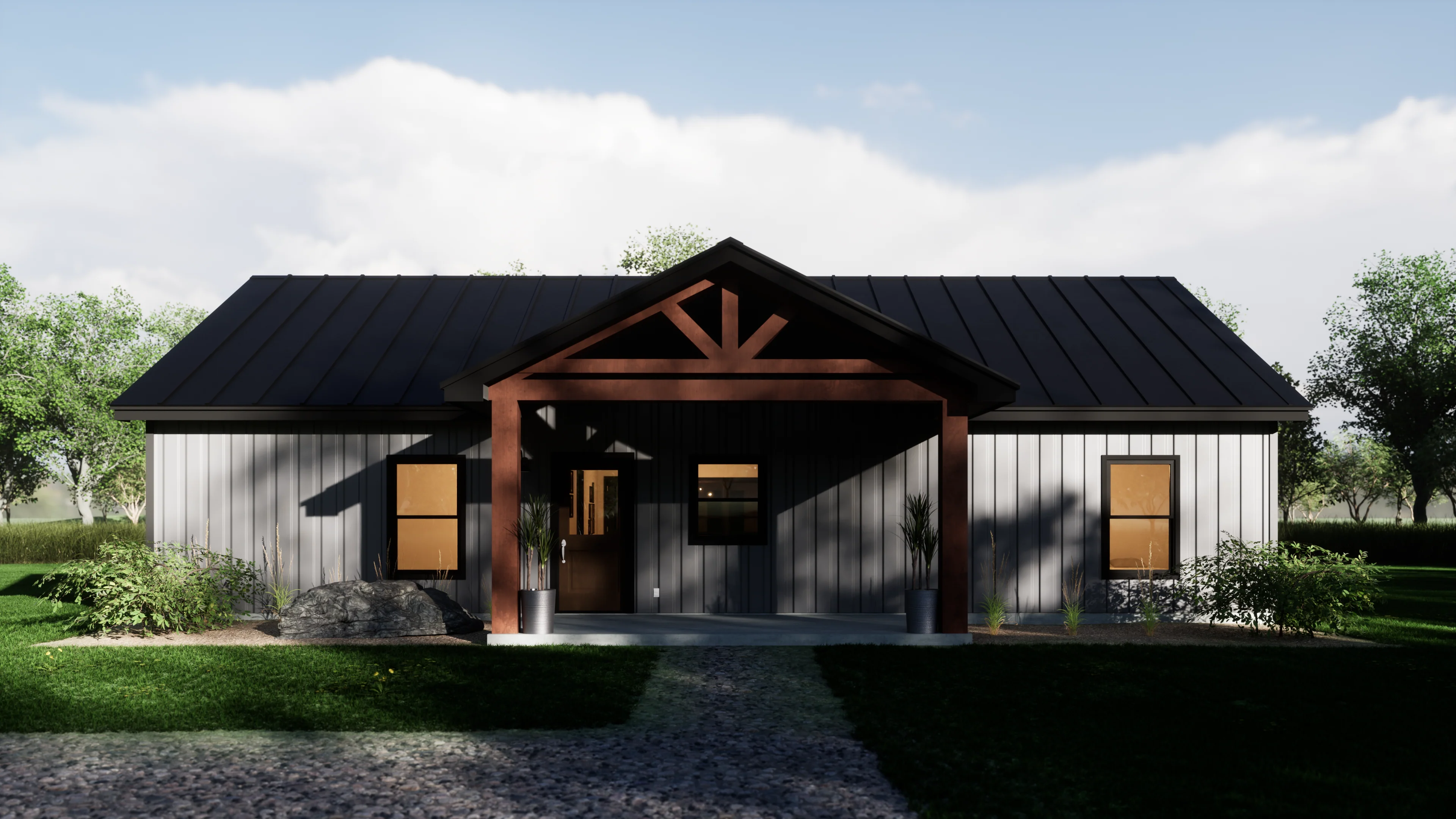 PL-62303 Gorefield Barndominium House Plans - Image 3
