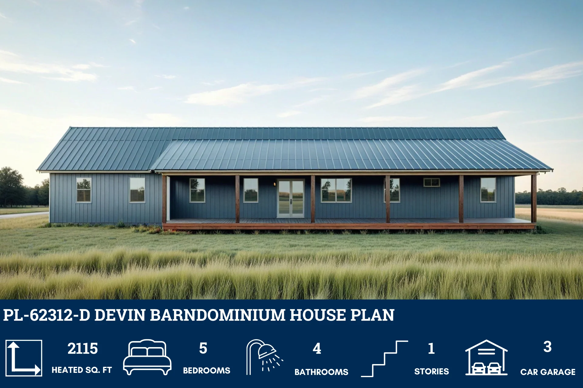 PL-62312-D Devin Barndominium House Plan - Image 5