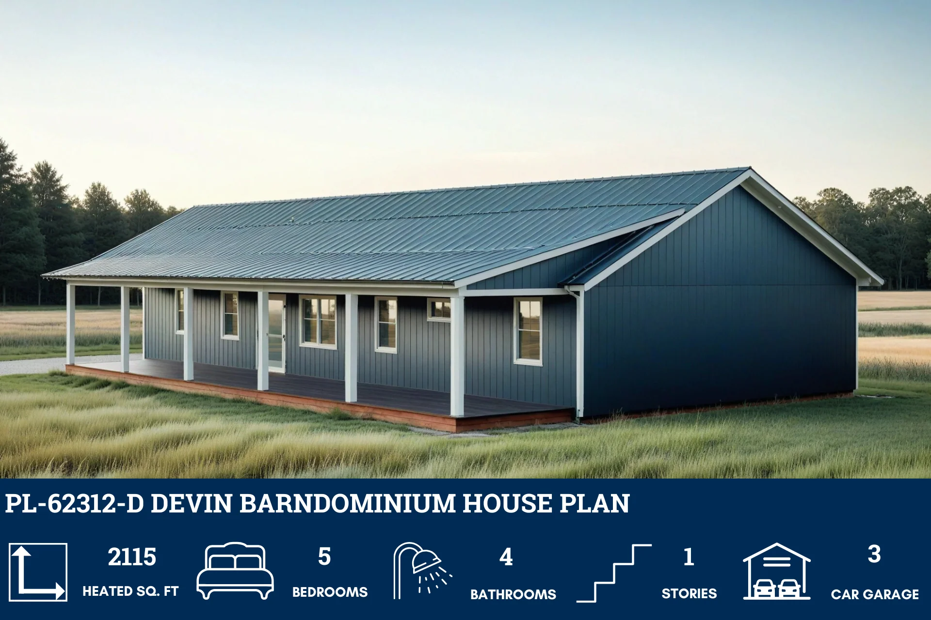 PL-62312-D Devin Barndominium House Plan - Image 6
