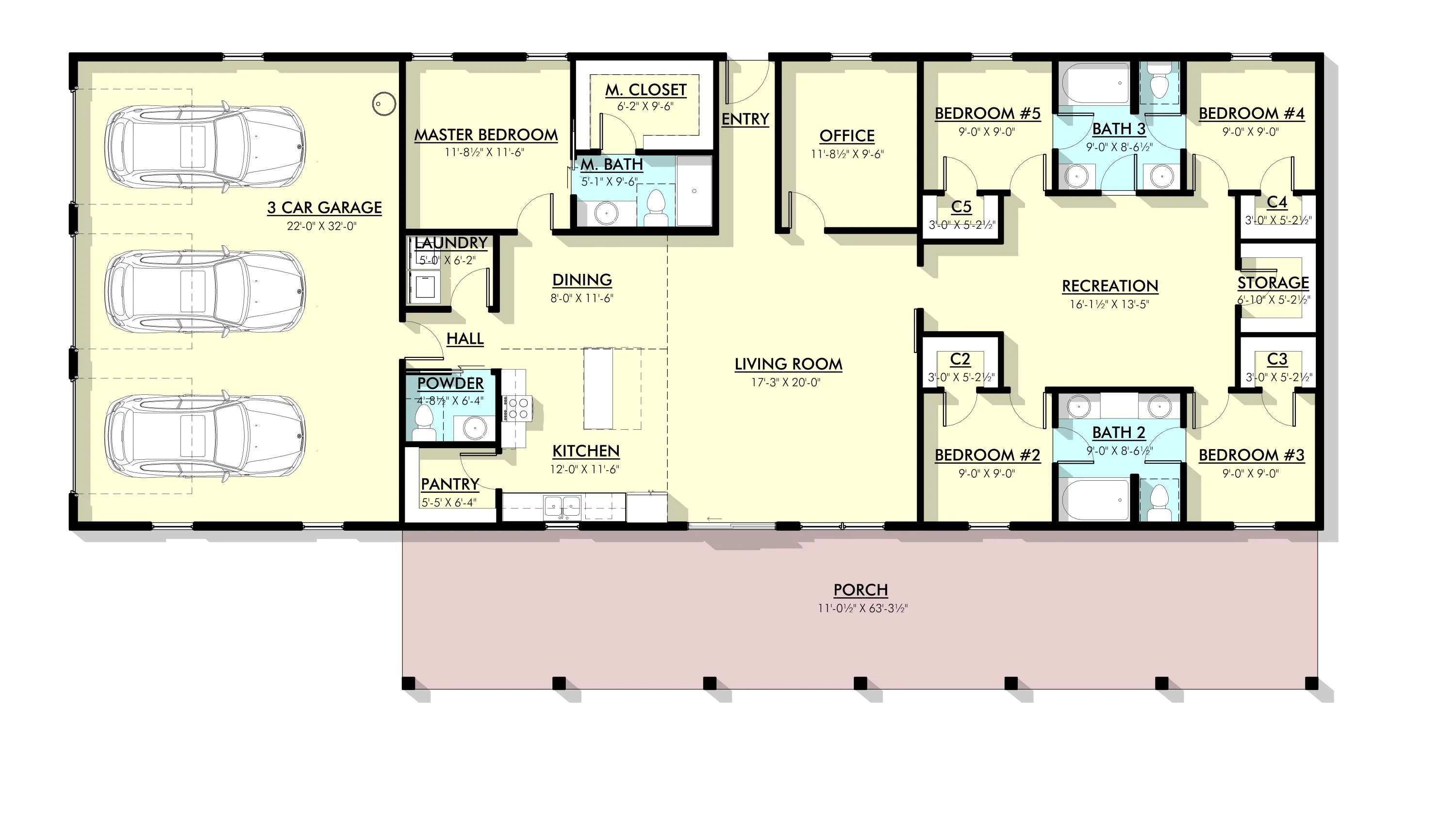 PL-62312 Harmony Barndominium House Plan - Image 7