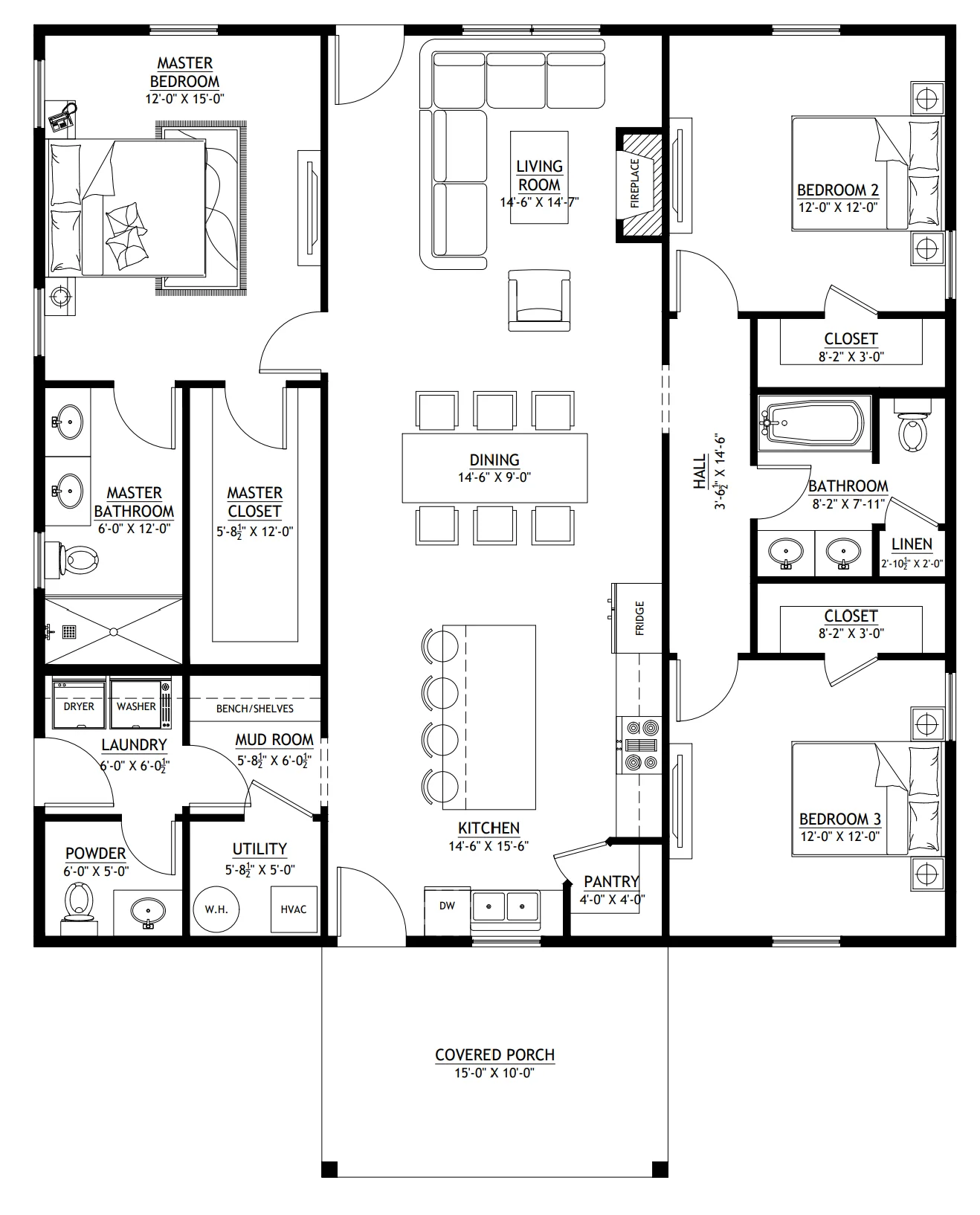 PL-62323 Elias Barndominium House Plan - Image 12