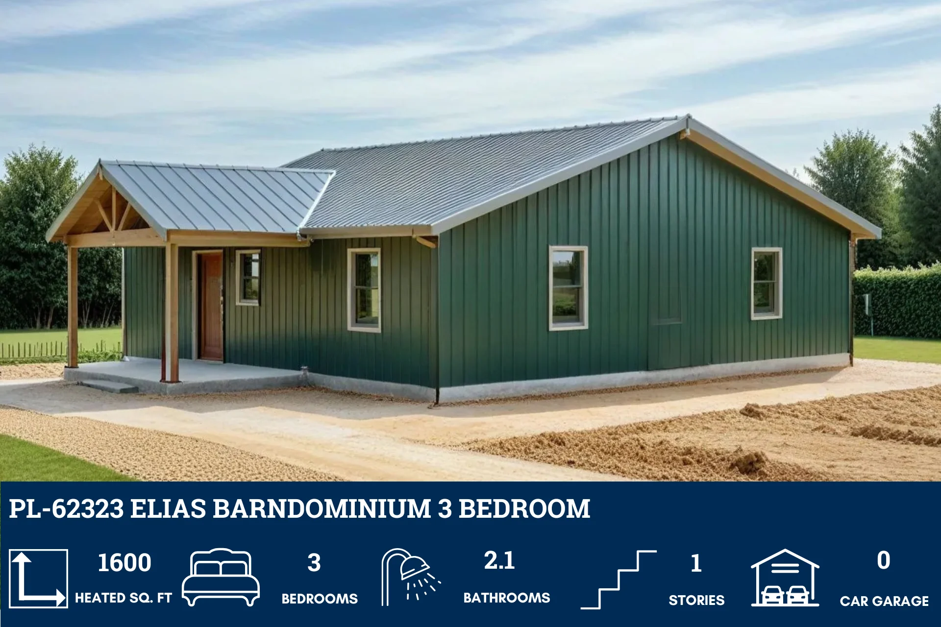 PL-62323 Elias Barndominium House Plan - Image 3