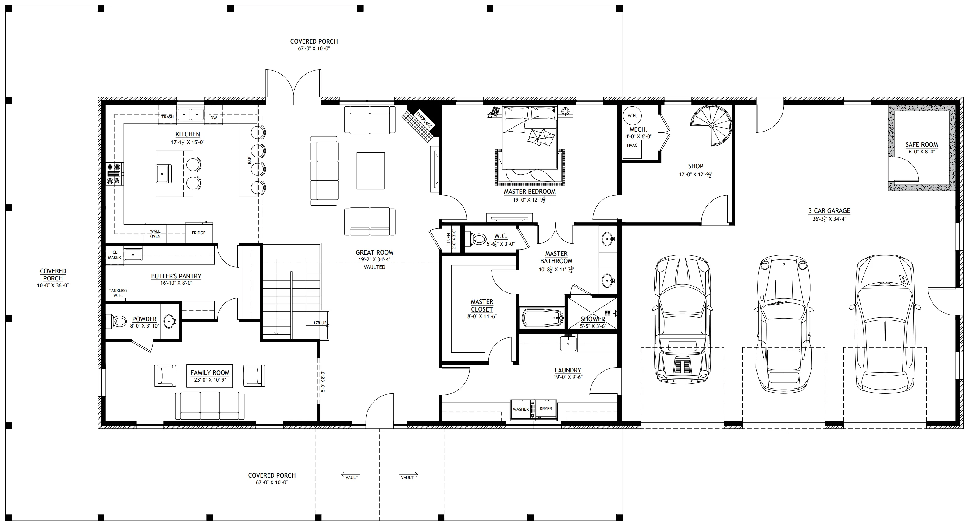 PL-62324 Milford Barndominium House Plan - Image 15
