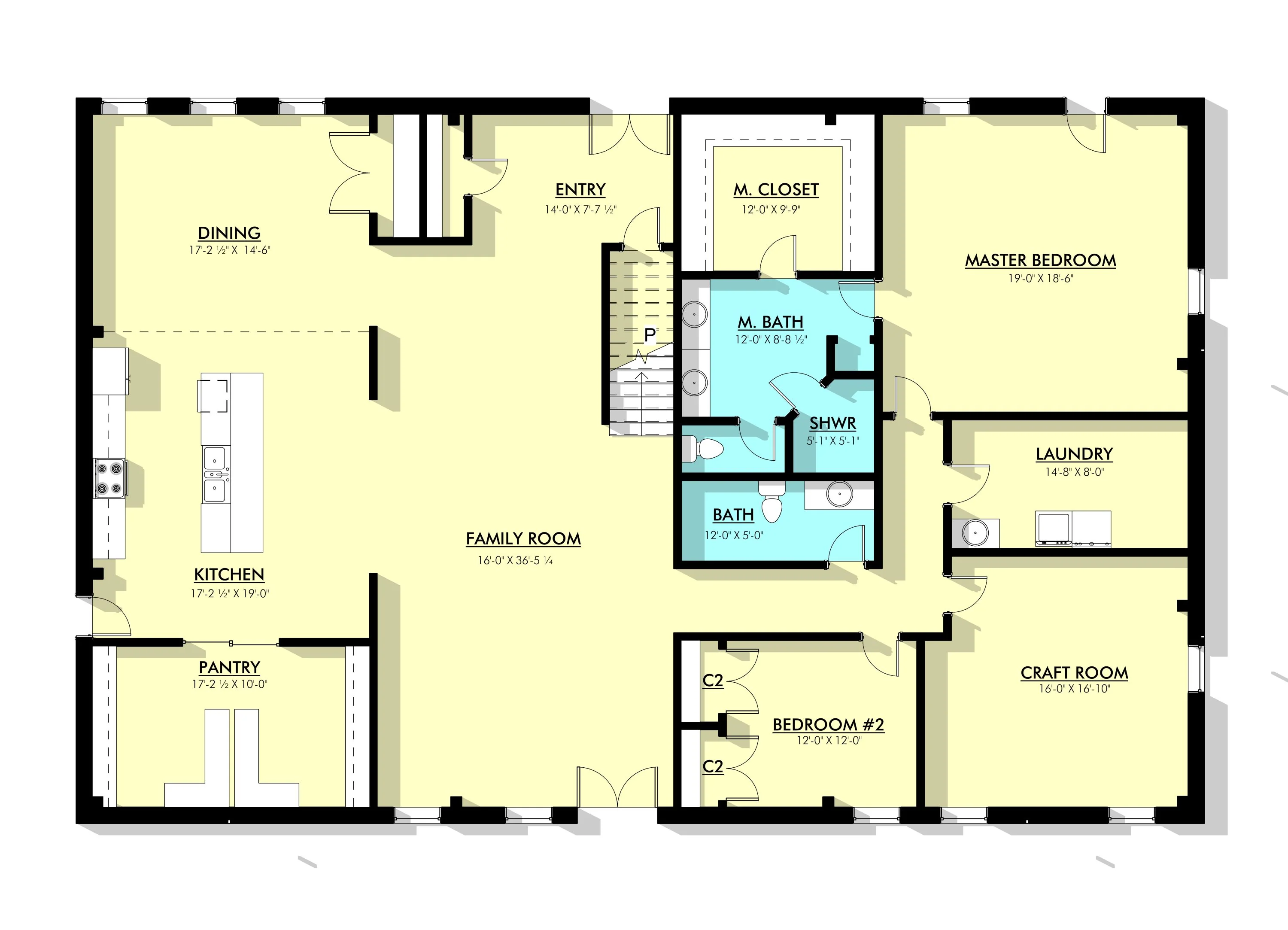 PL-62511 Morgan Barndominium House Plan - Image 15
