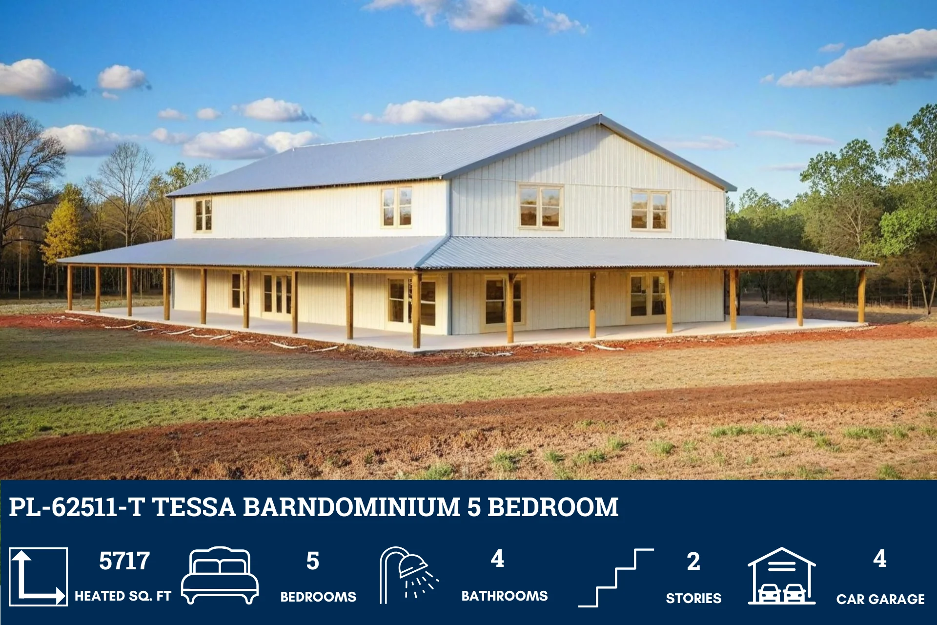 PL-62511-T Tessa Barndominium House Plan - Image 4