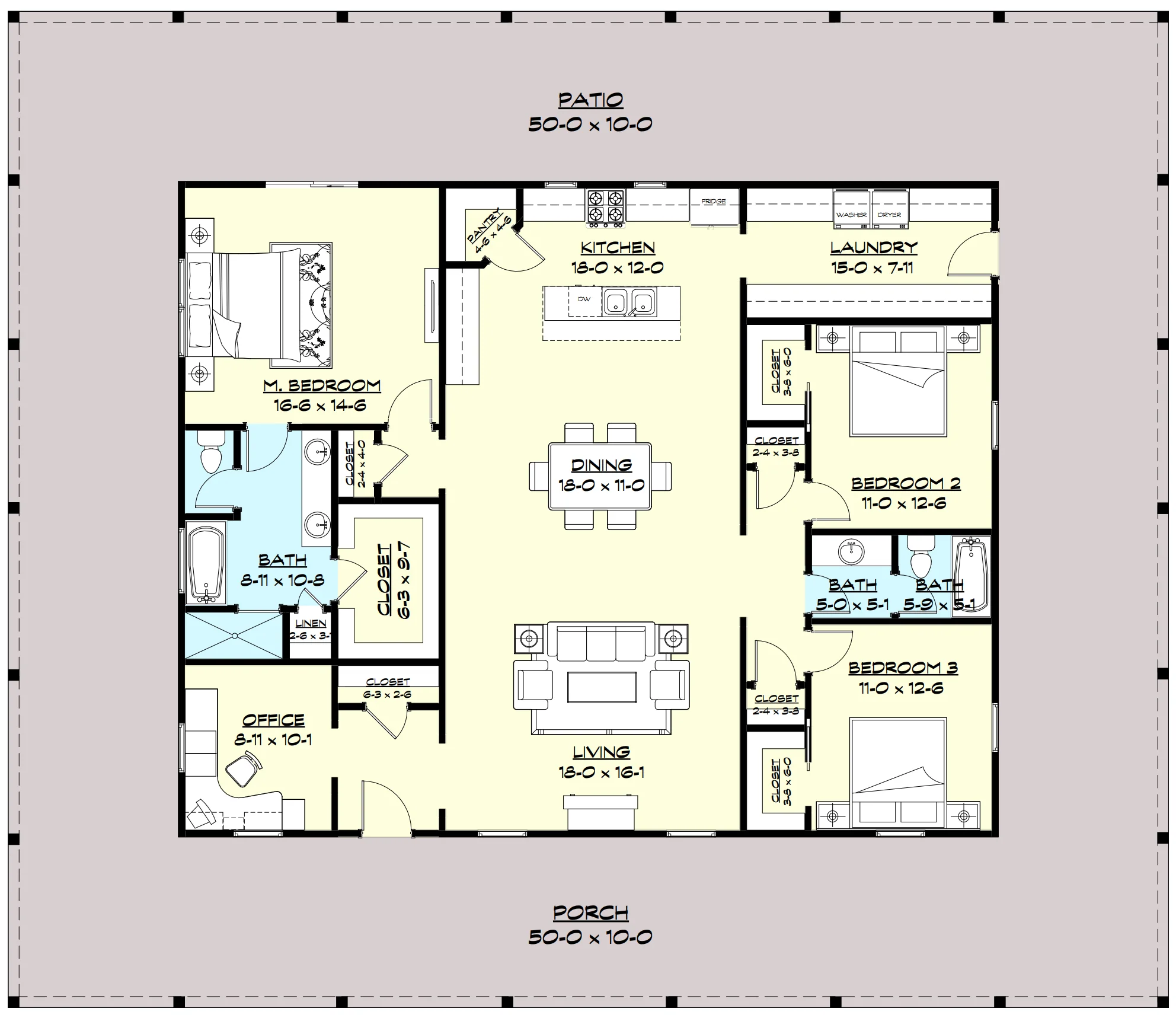 PL-62512 Alexander Barndominium House Plan - Image 7