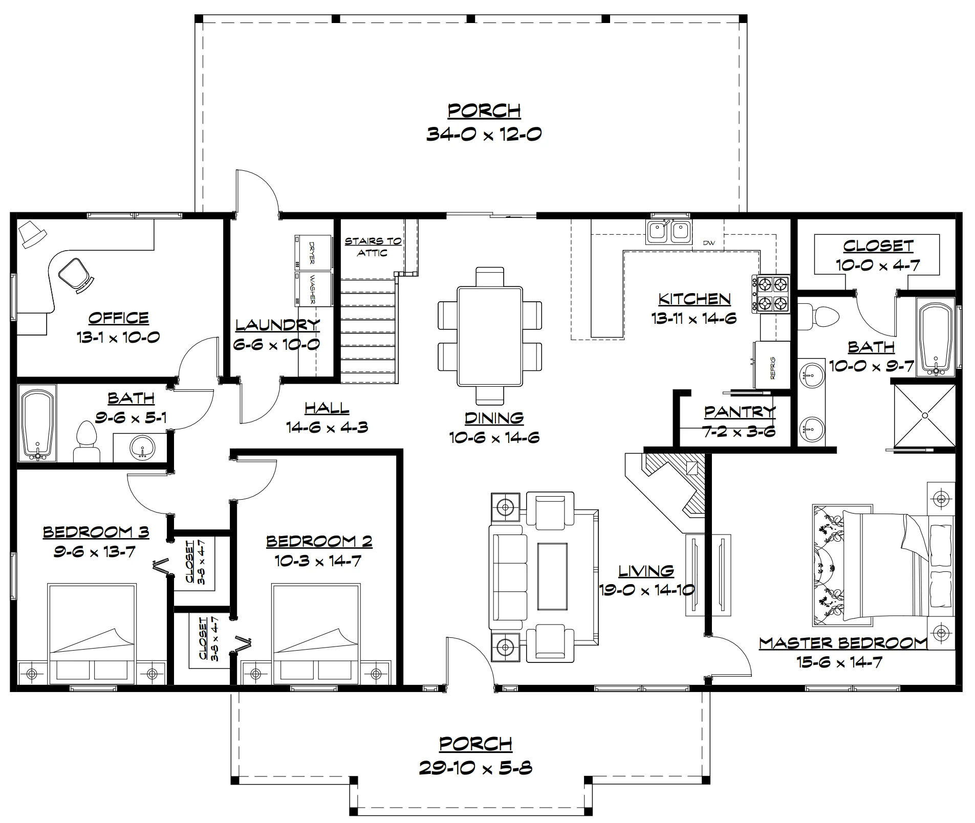 PL-62513 Harper Barndominium House Plan - Image 6