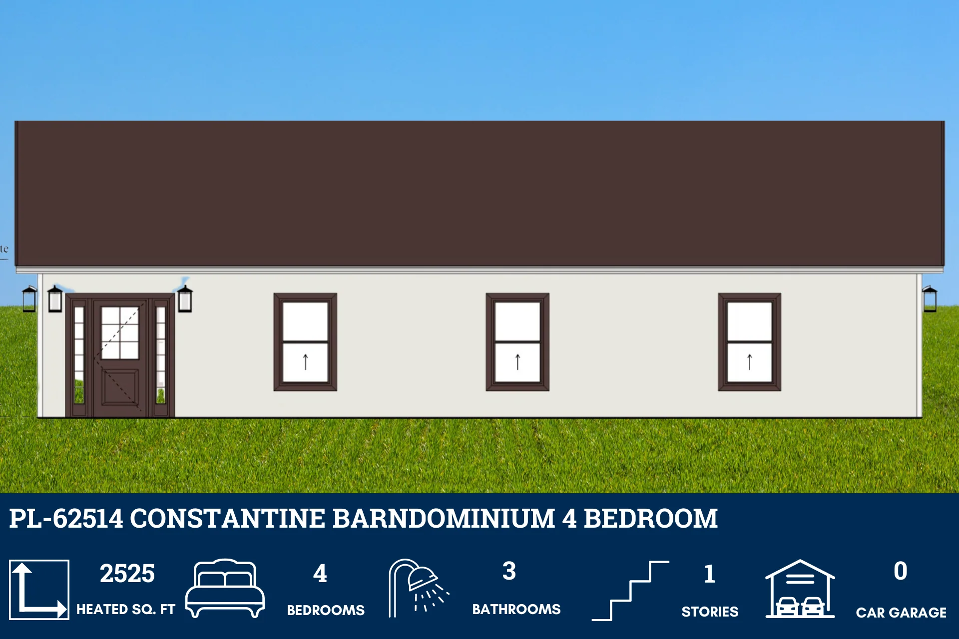PL-62514 Constantine Barndominium House Plan - Image 6
