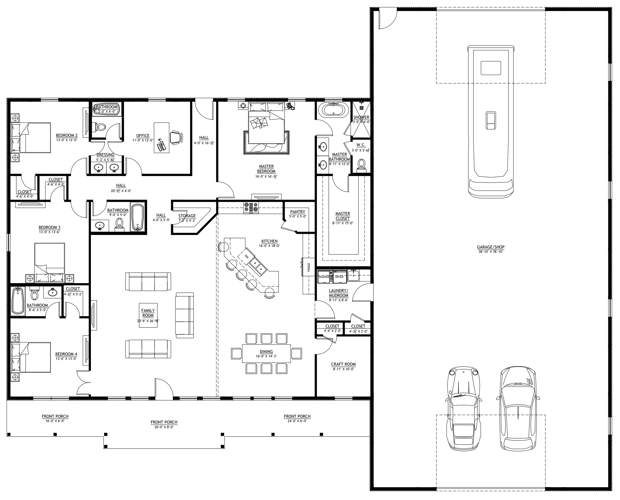 PL-62519 Walter Barndominium House Plan - Image 12
