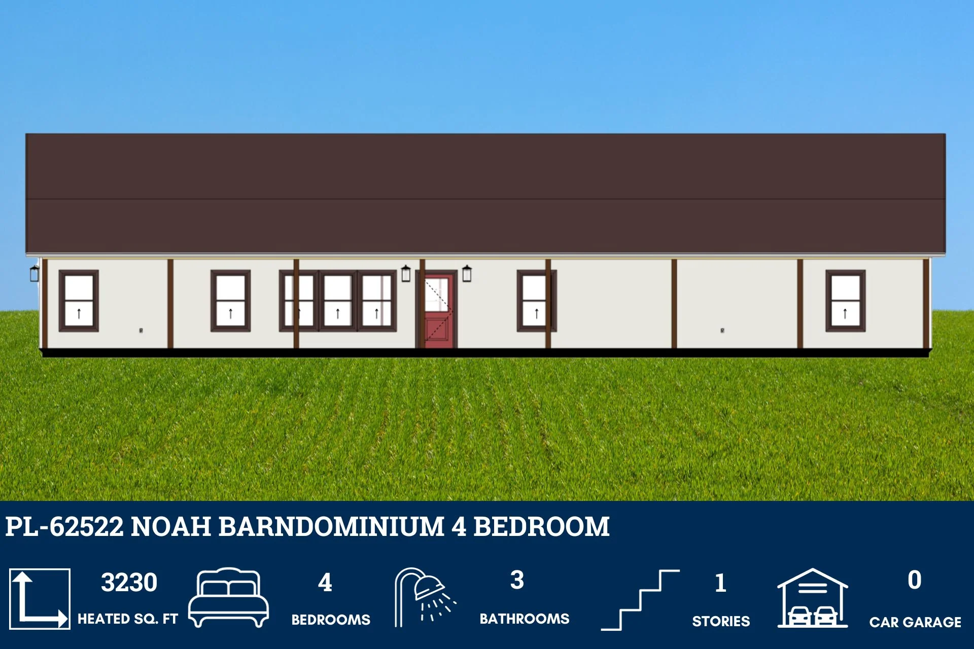 PL-62522 Noah Barndominium House Plan - Image 3