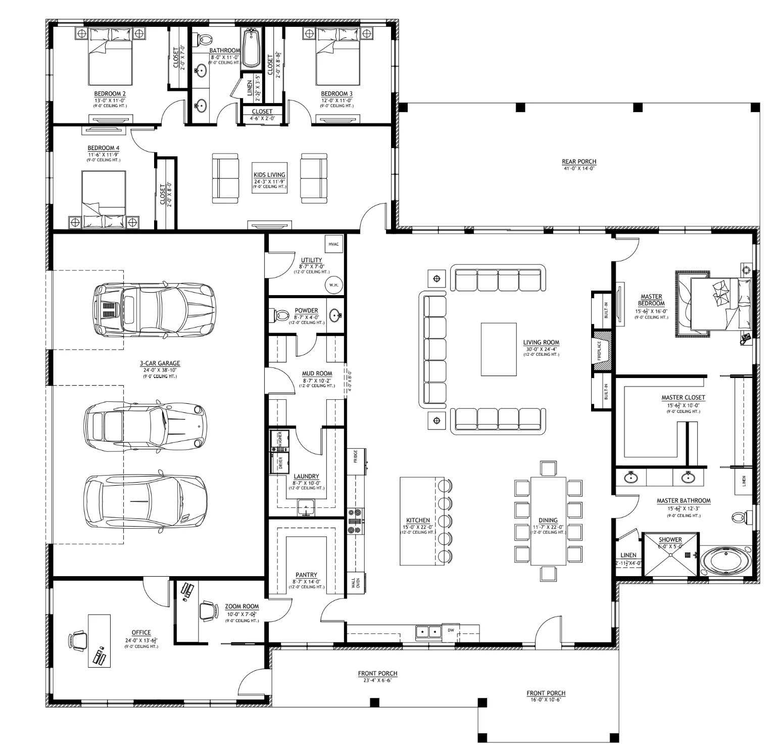 PL-62650 Oakdale Barndominium House Plan - Image 20