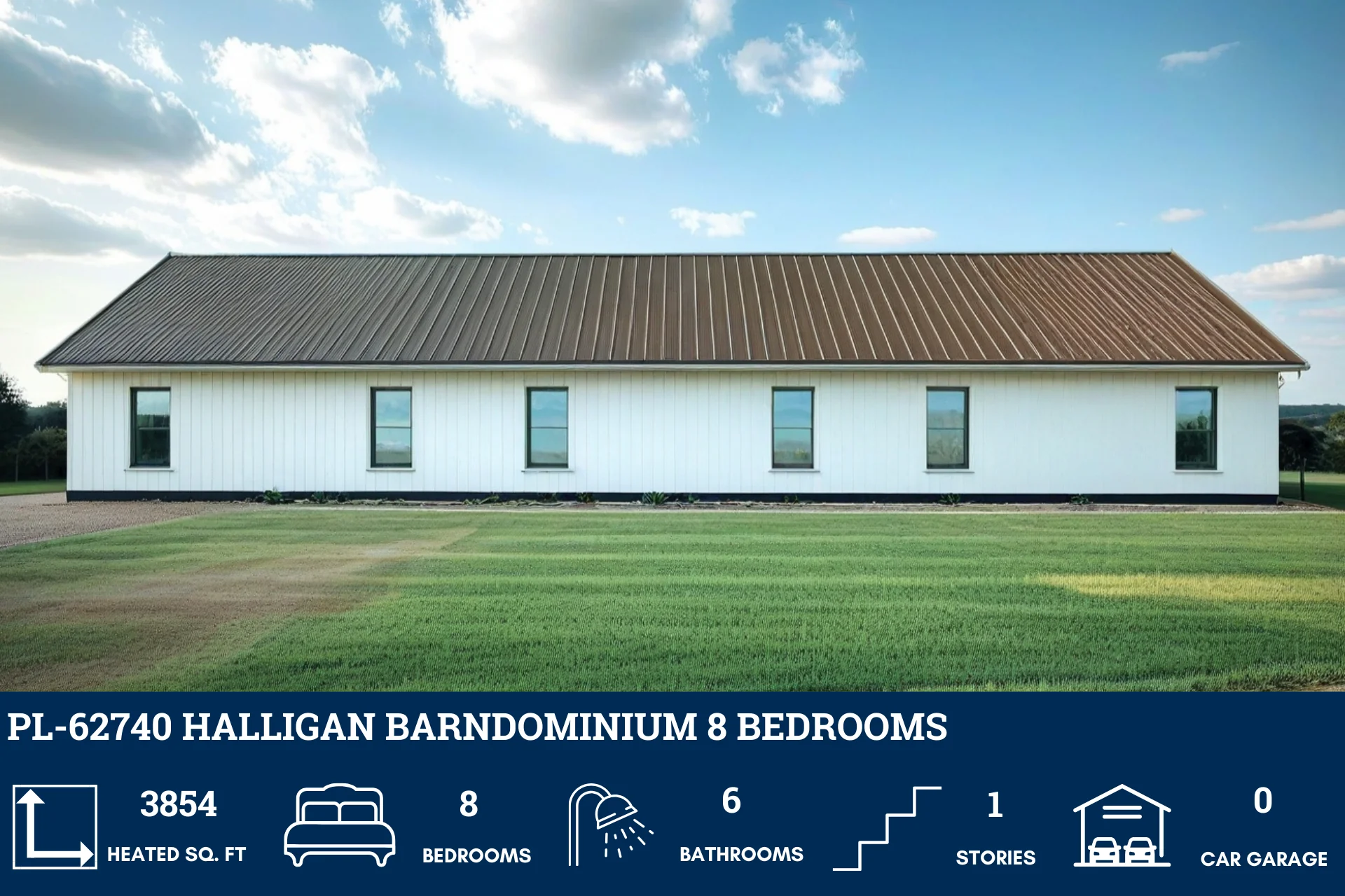 PL-62740 Halligan Barndominium House Plan - Image 2