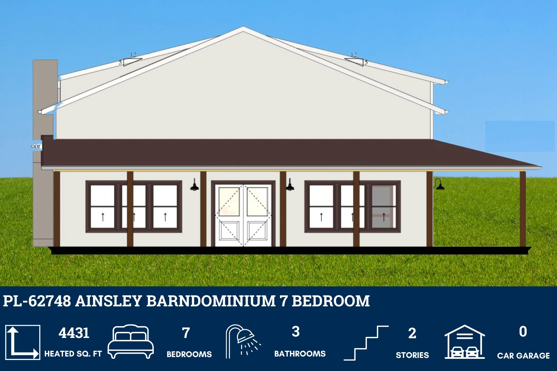 PL-62748 Ainsley Barndominium House Plan - Image 5