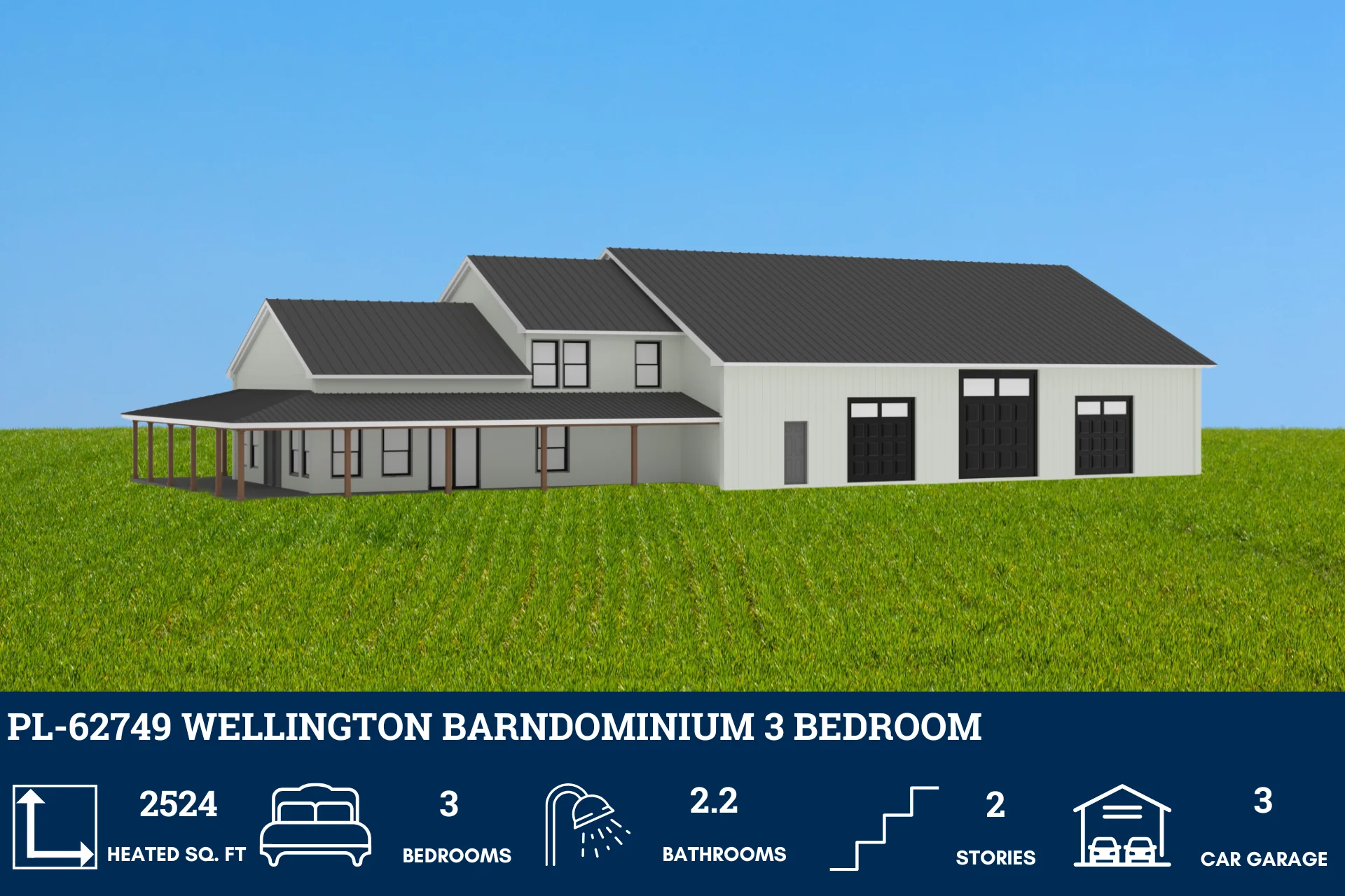 PL-62749 Wellington Barndominium House Plan - Image 4