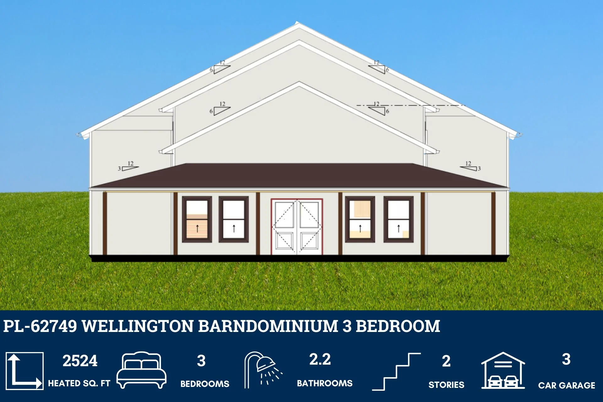 PL-62749 Wellington Barndominium House Plan - Image 5