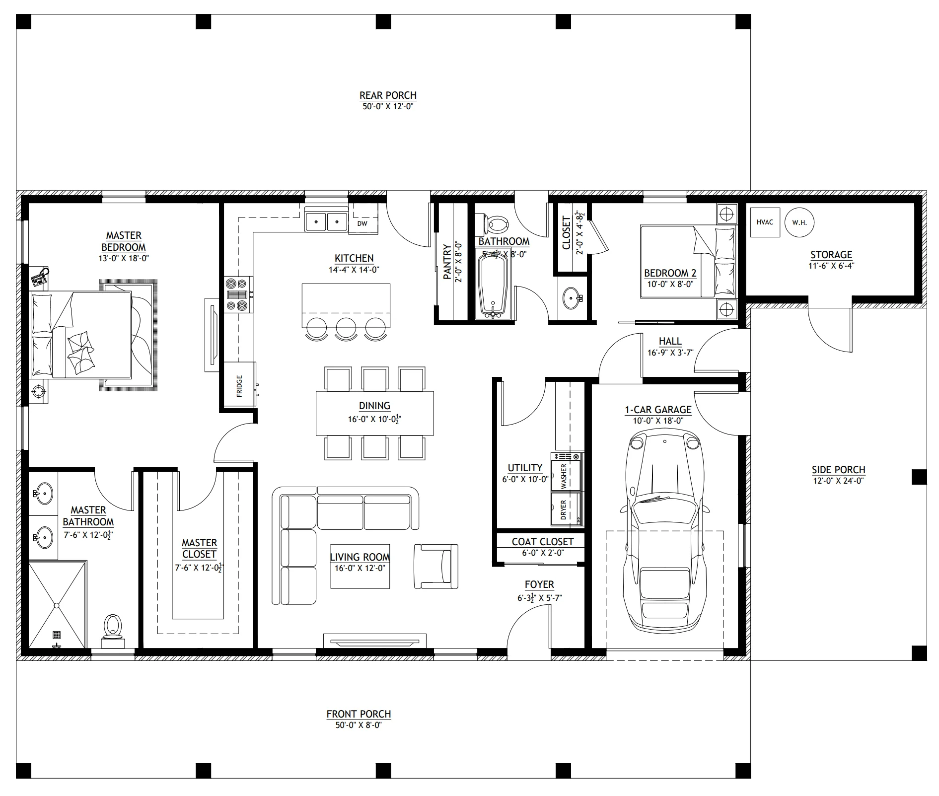 PL-62762 Jasper Barndominium House Plan - Image 11