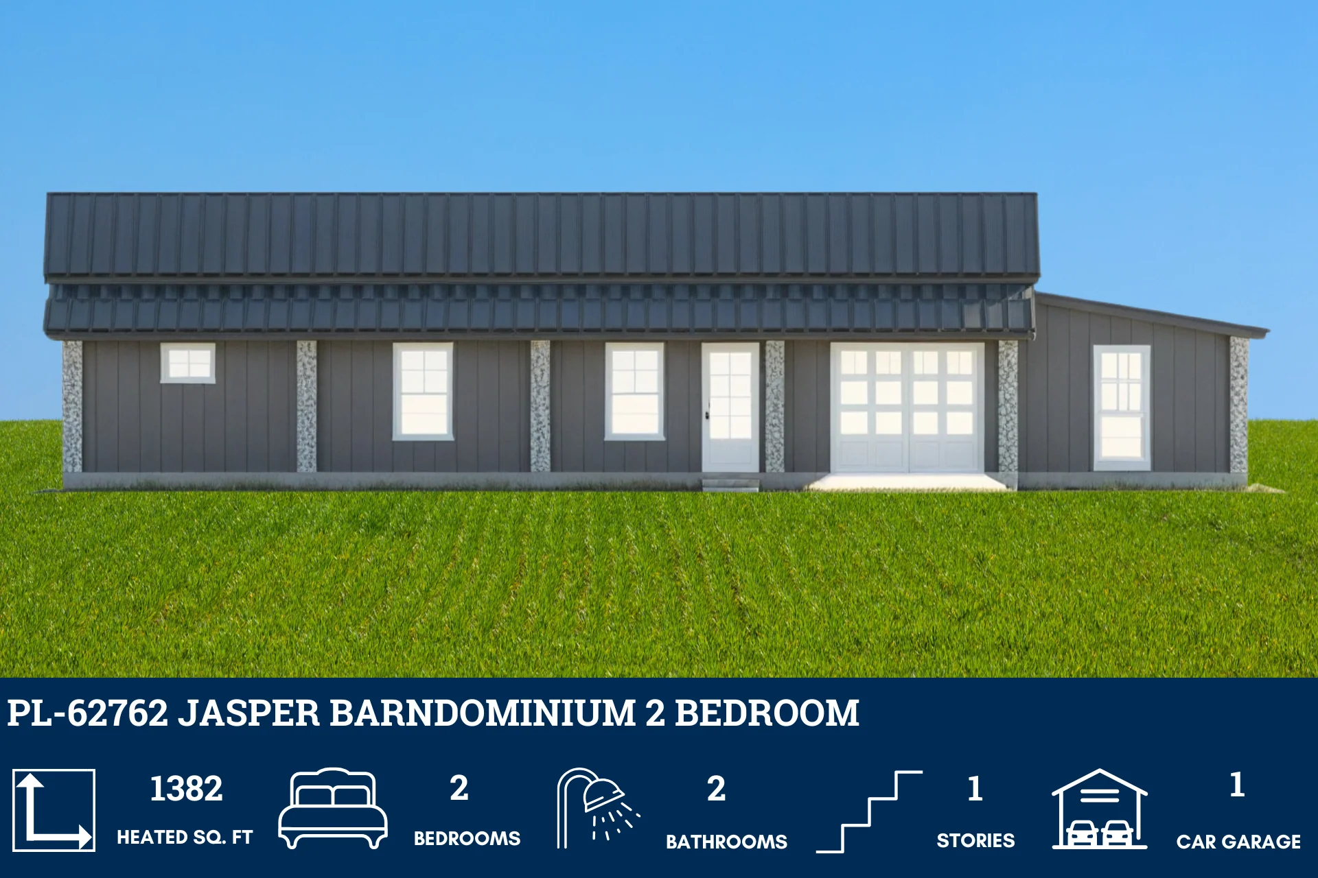 PL-62762 Jasper Barndominium House Plan - Image 6