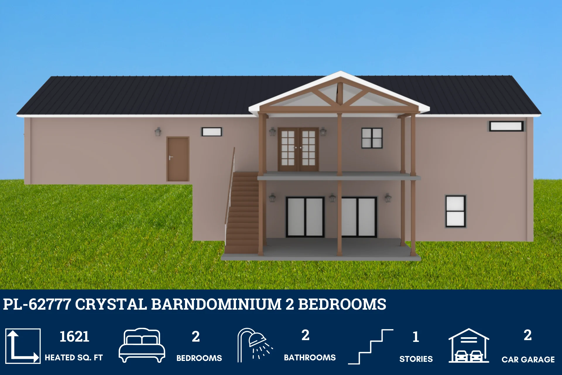PL-62777 Crystal Barndominium House Plan - Image 3