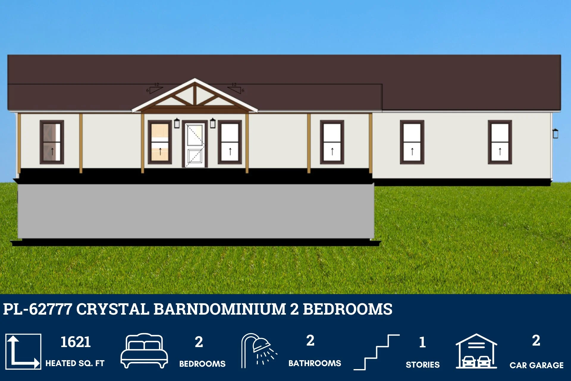 PL-62777 Crystal Barndominium House Plan - Image 5