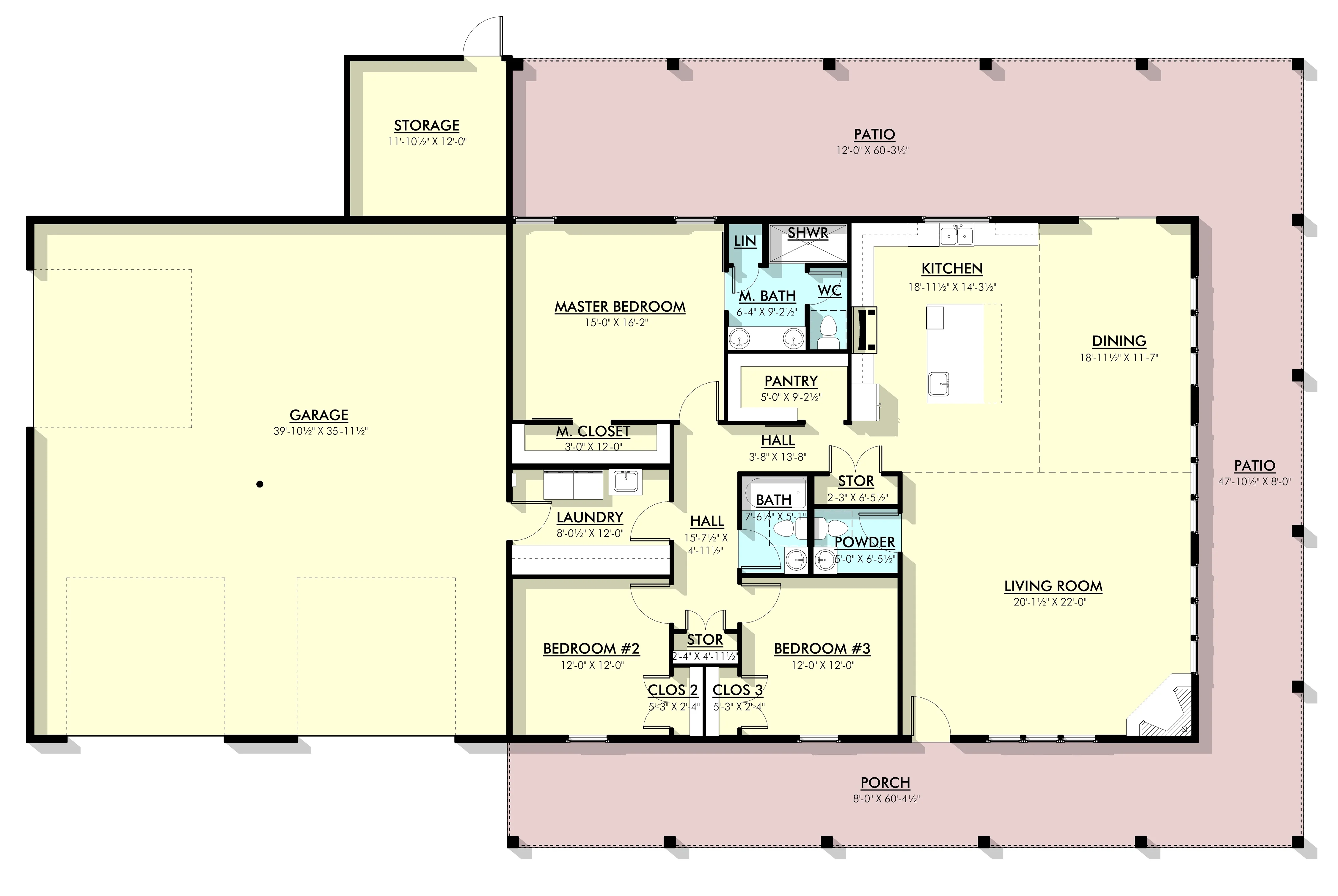 PL-62836 Stanley Barndominium House Plan - Image 17
