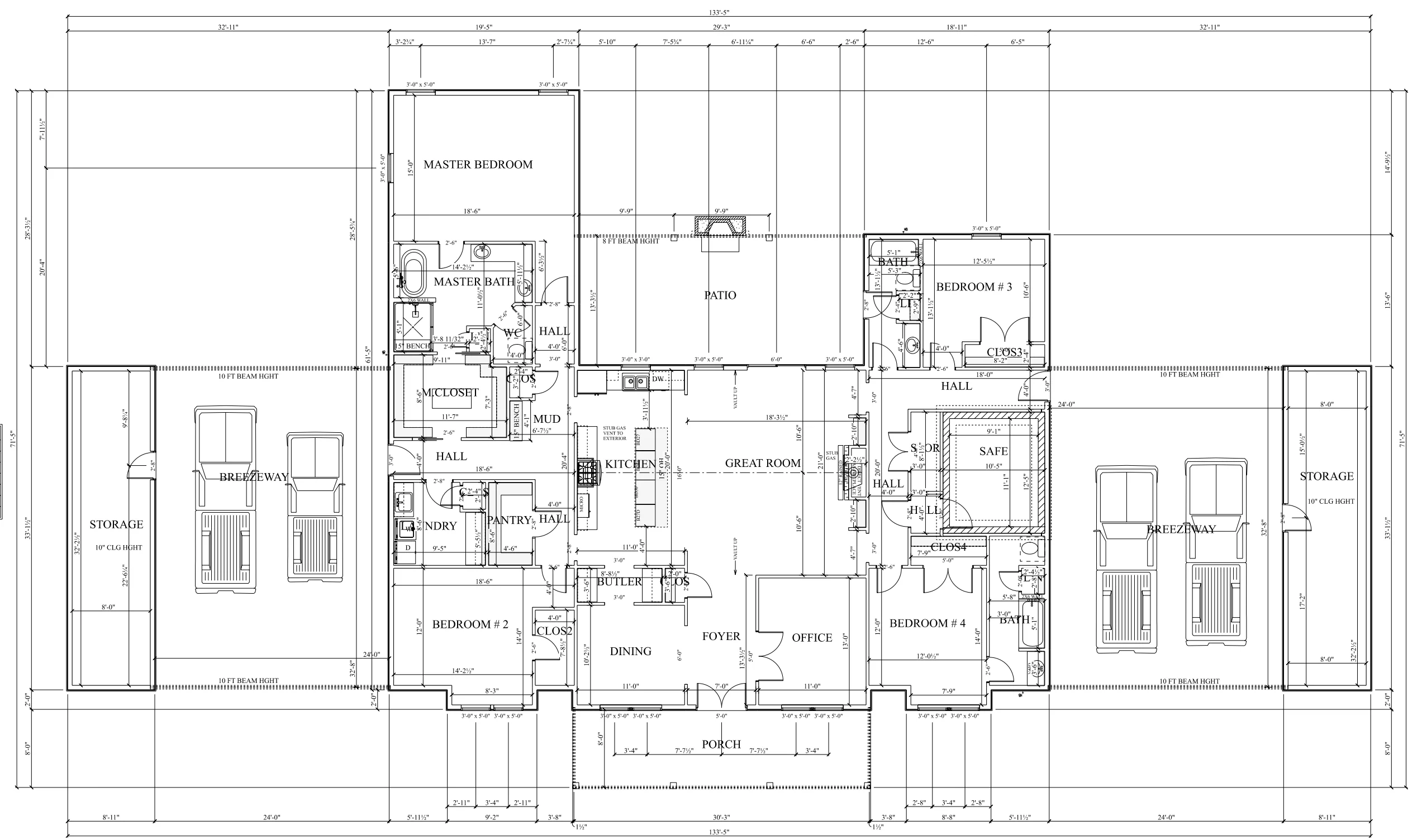 PL-62839 Wilkerson Barndominium House Plan - Image 4