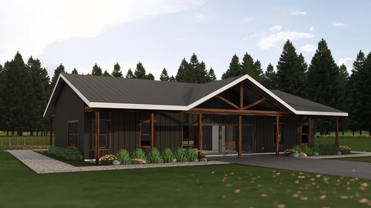 PL-62840 Dean Barndominium House Plan - Image 3