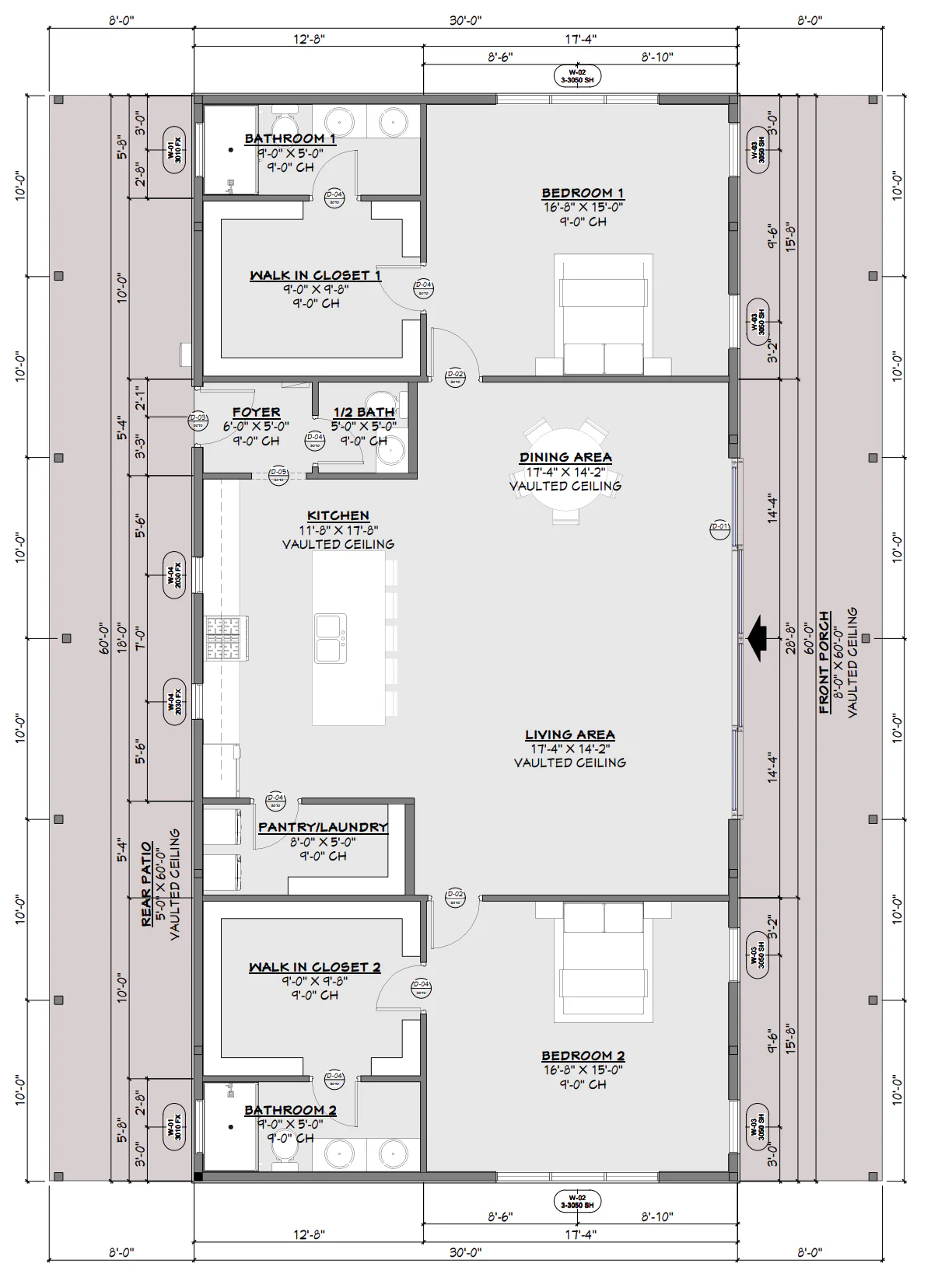 PL-62840 Dean Barndominium House Plan - Image 6