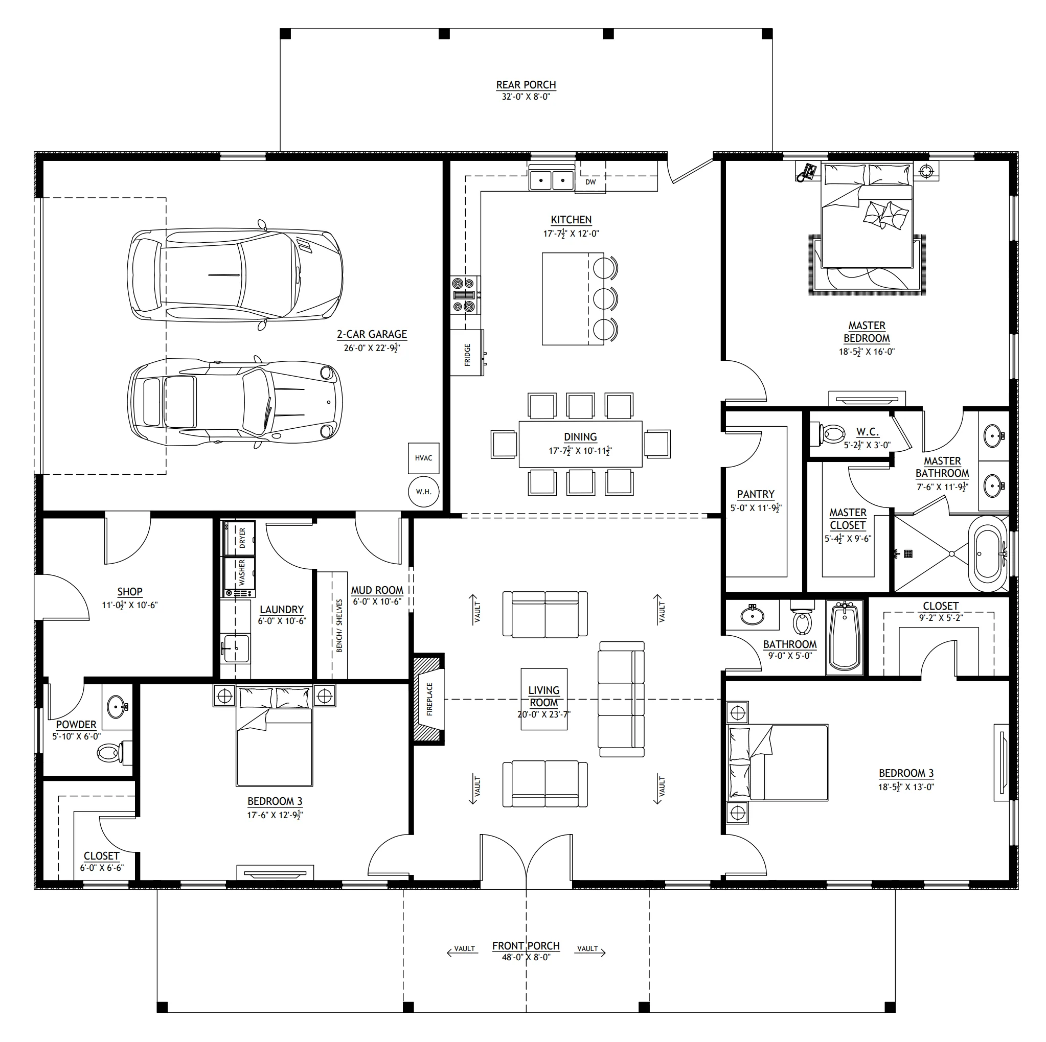 PL-62841-B Beth Barndominium House Plan - Image 13