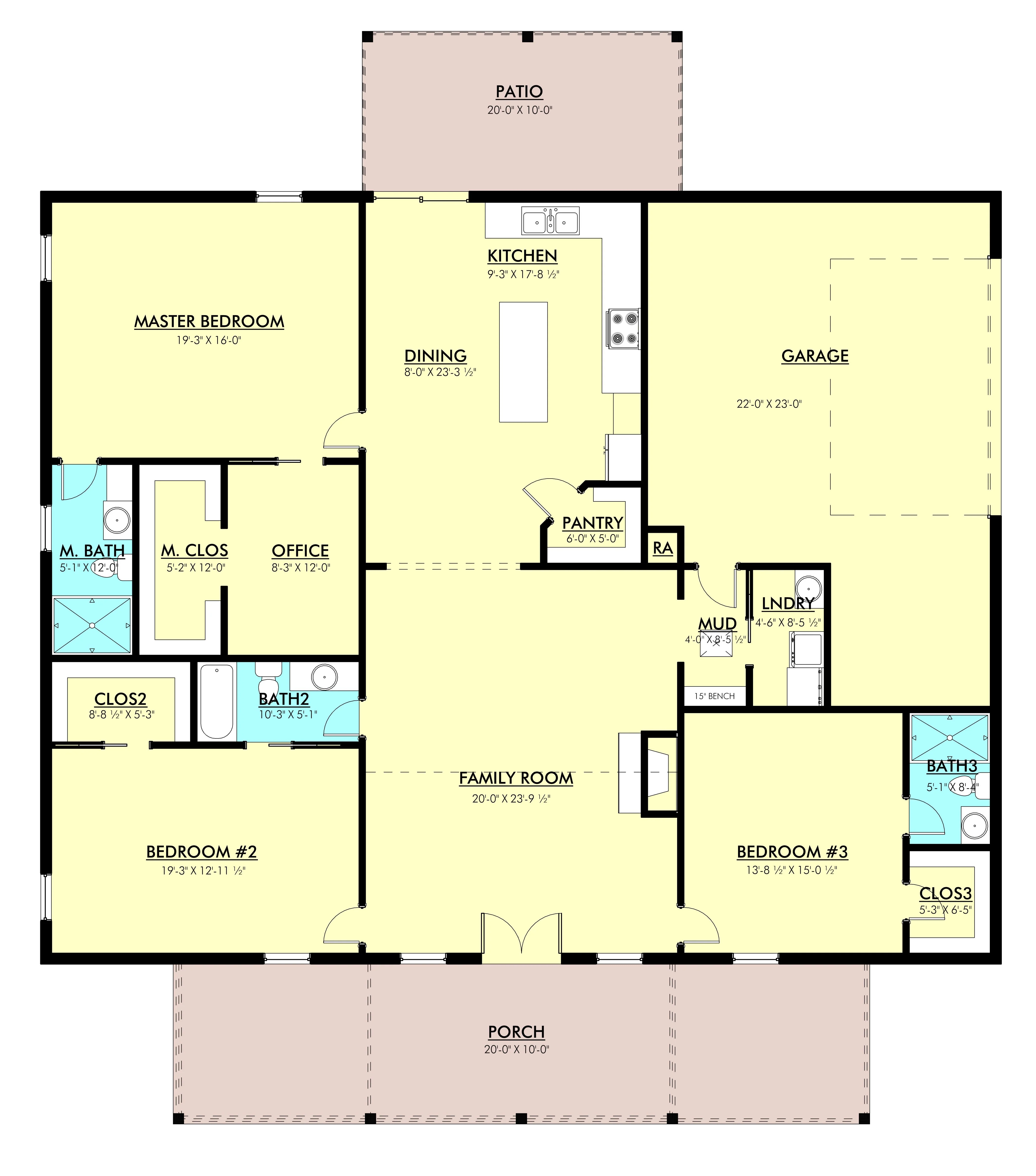 PL-62841 Donnahoe Barndominium House Plan - Image 17