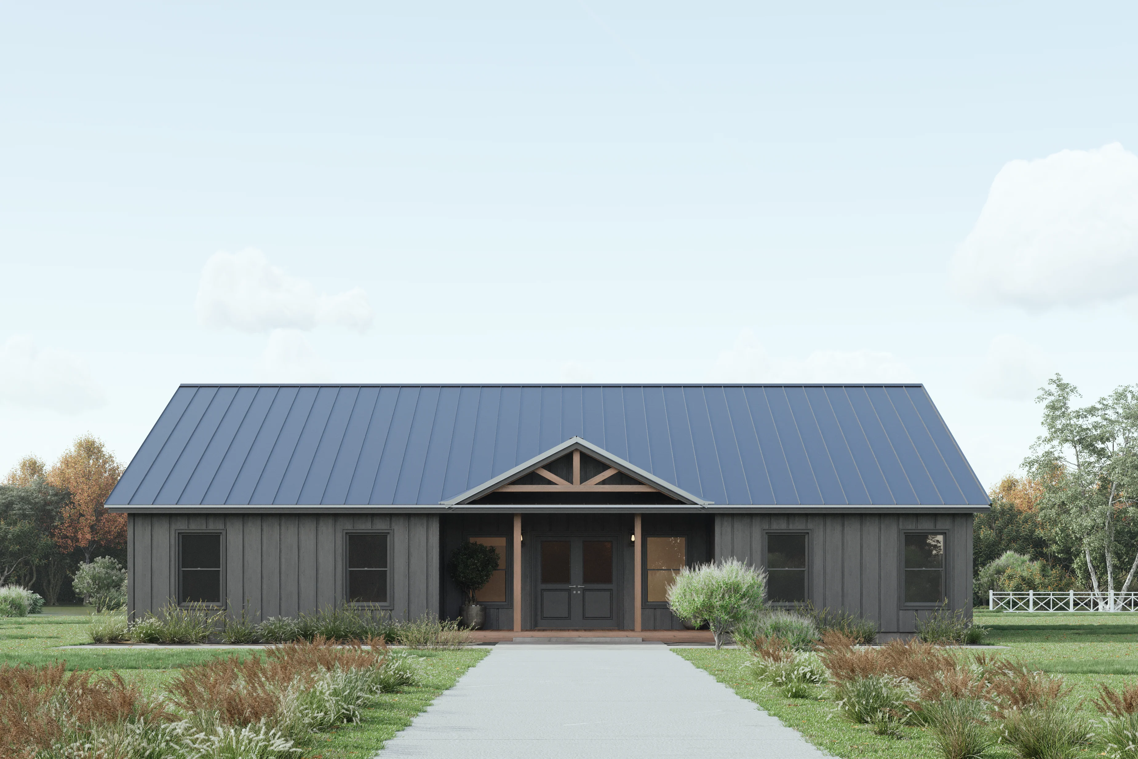 PL-62842 Long Barndominium House Plan - Image 2