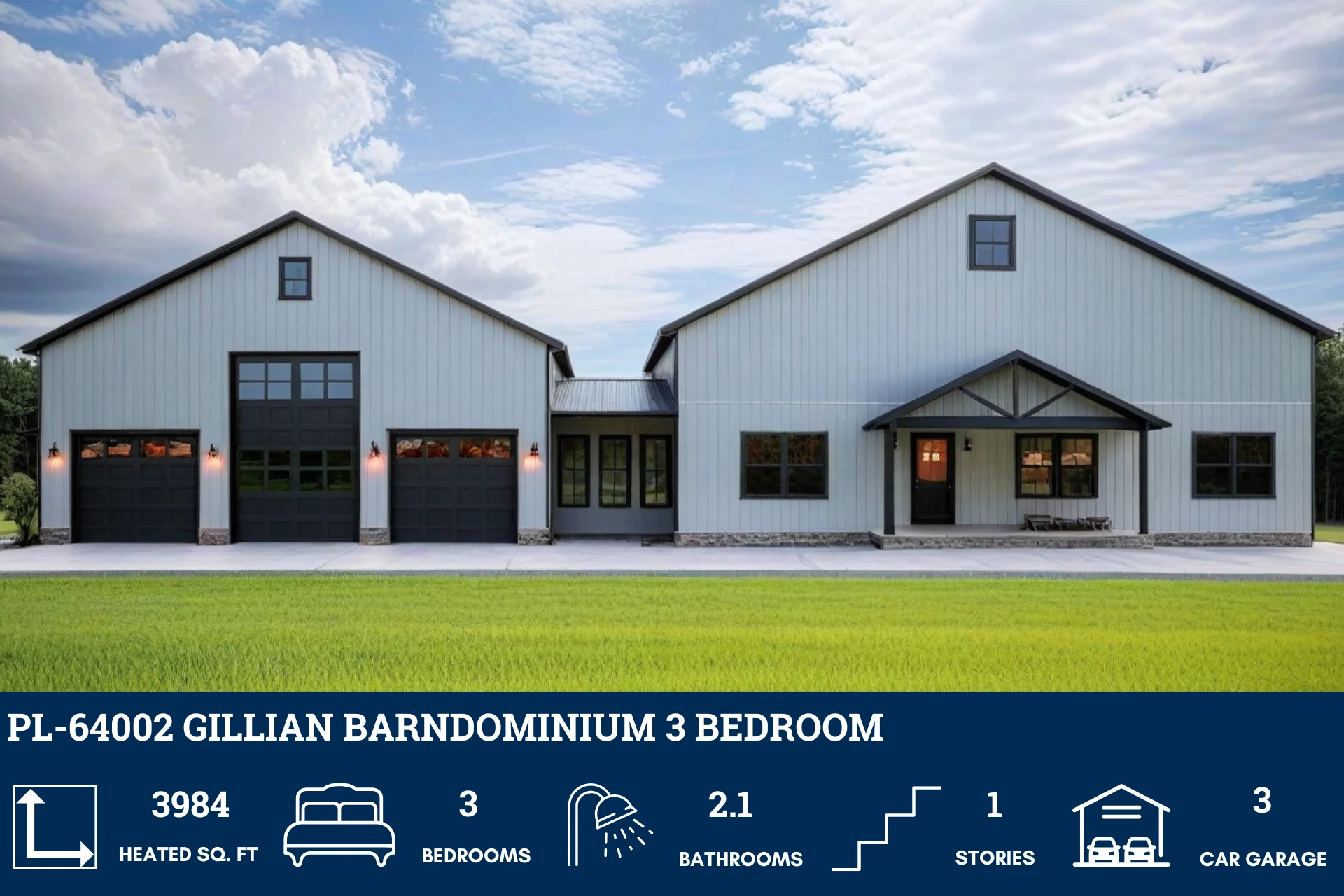 PL-64002 Gillian Barndominium House Plan - Image 6
