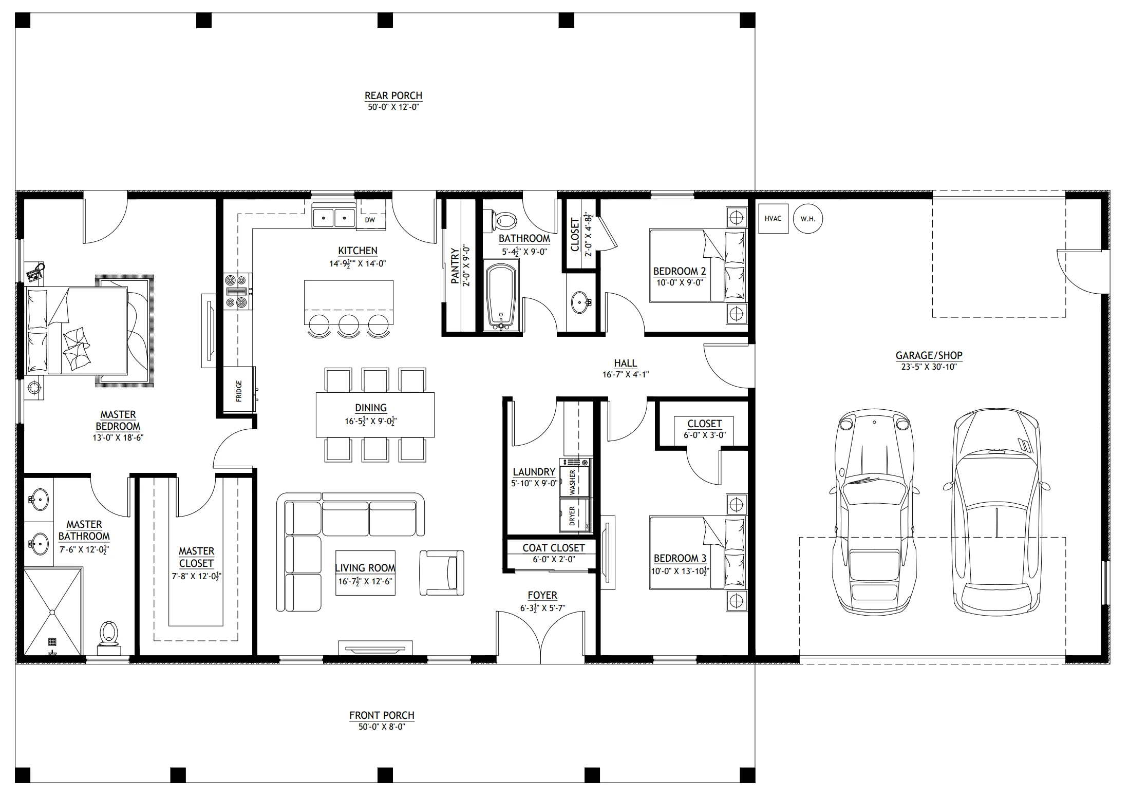 PL-64010 Westbury Barndominium House Plan - Image 11