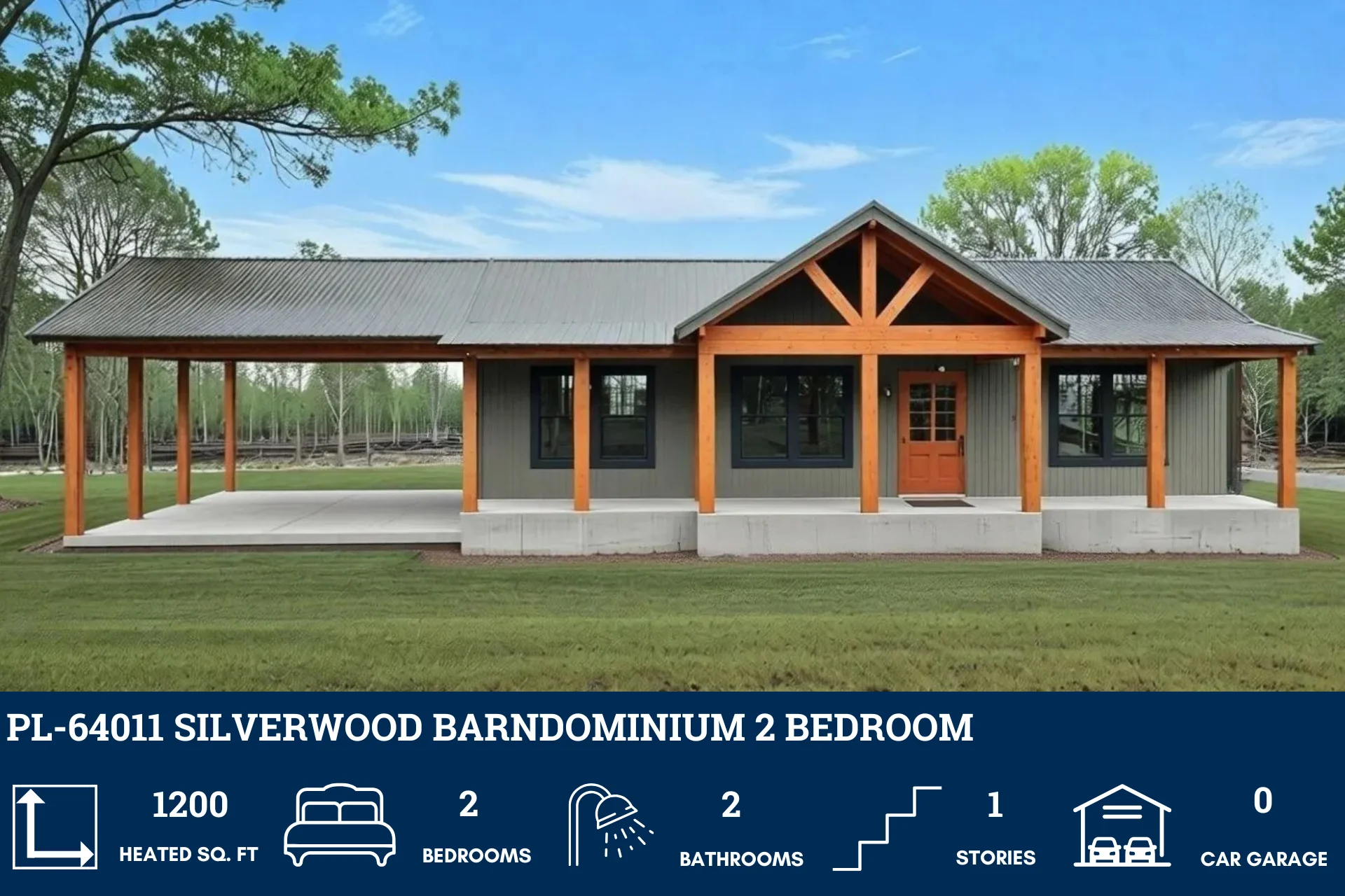 PL-64011 Silverwood Barndominium House Plan - Image 3
