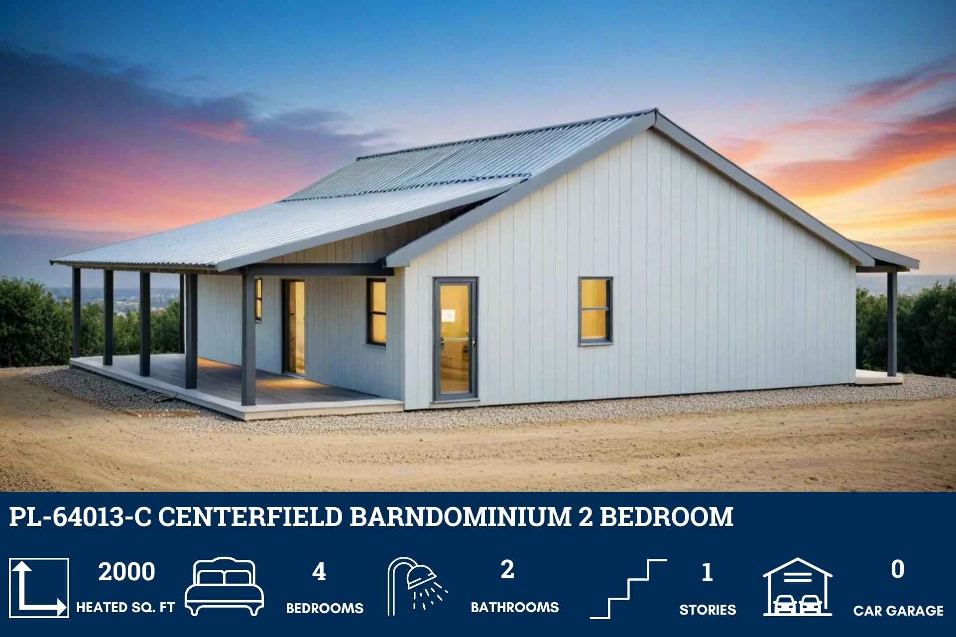 PL-64013-C Centerfield Barndominium House Plan - Image 4