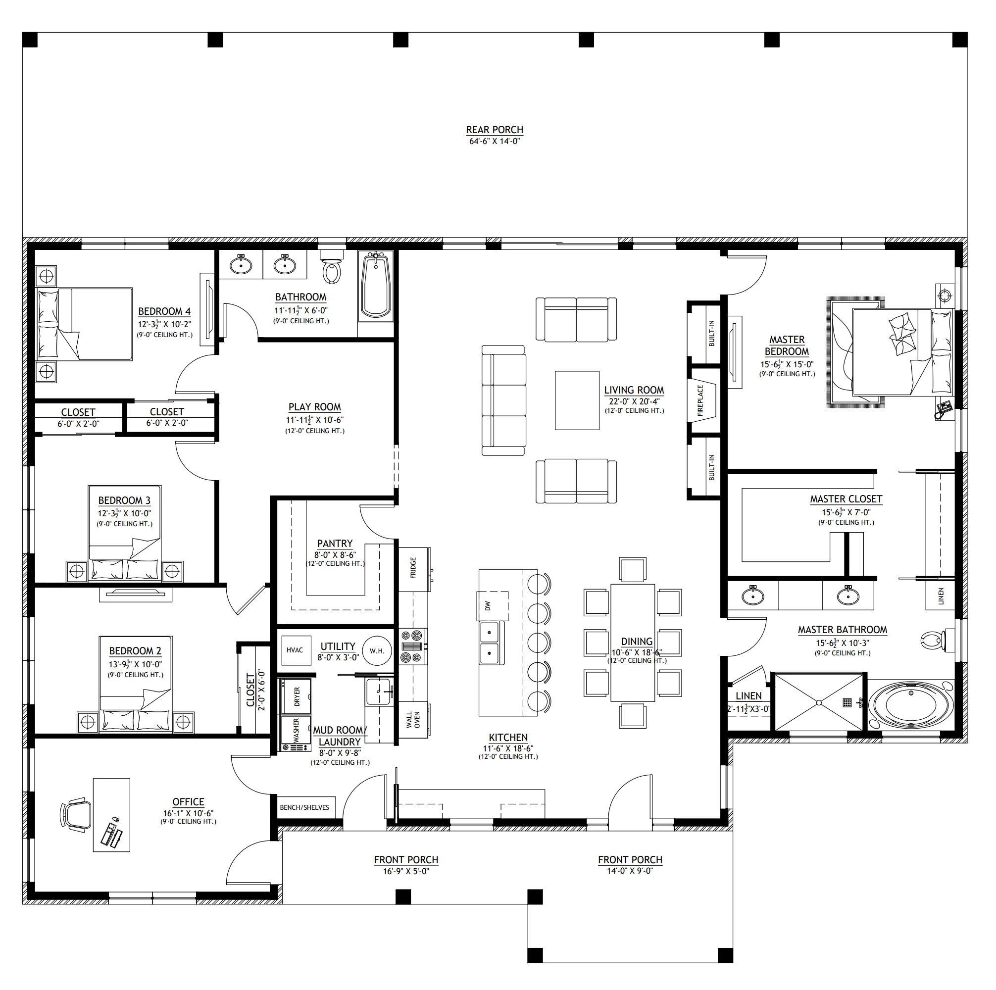 PL-64016 Ellis Barndominium House Plan - Image 10