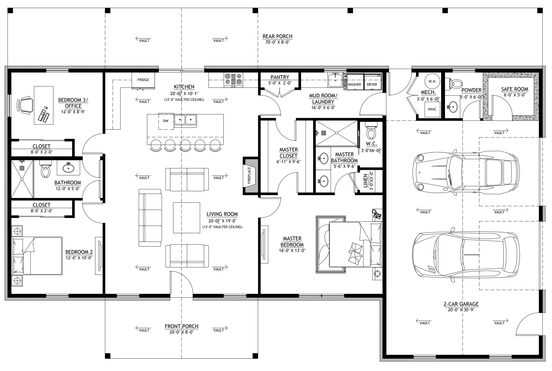 PL-64019 Mockingbird Barndominium House Plan - Image 10