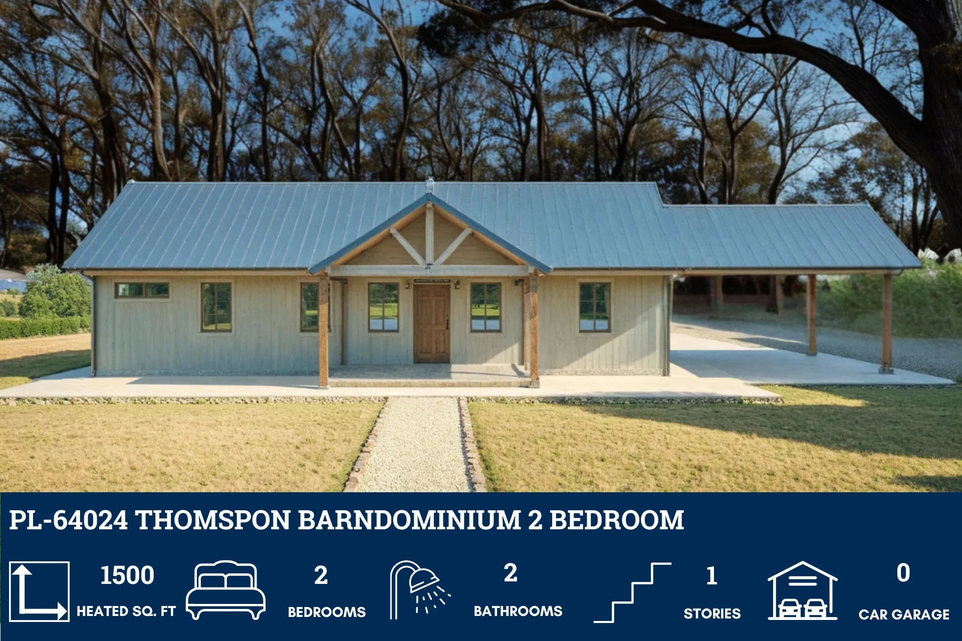 PL-64024 Thompson Barndominium House Plan - Image 4