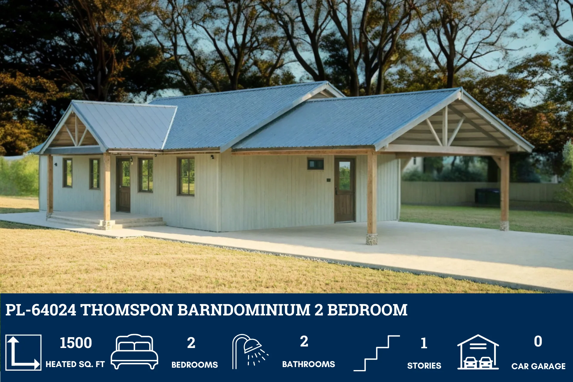 PL-64024 Thompson Barndominium House Plan - Image 5